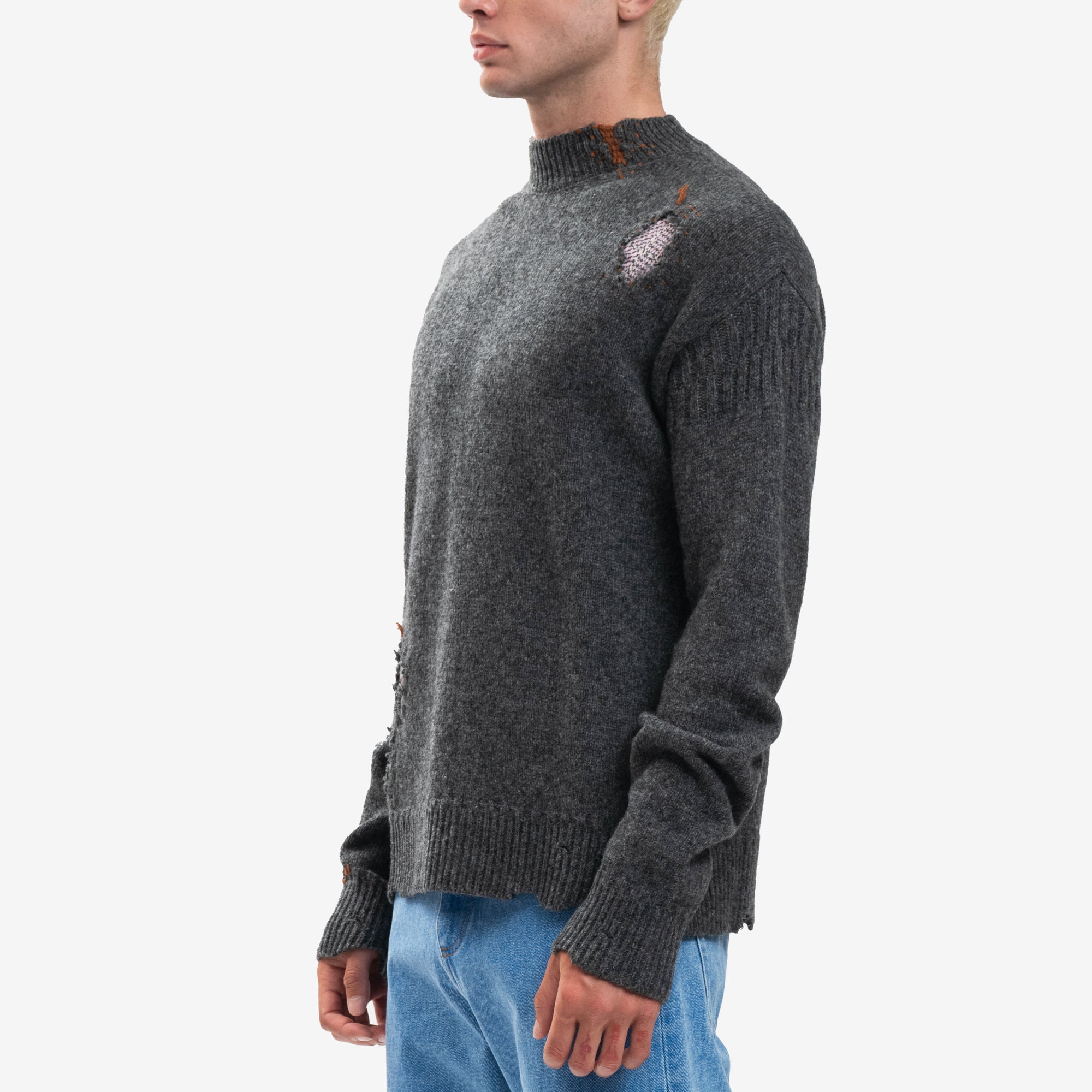 MARNI Shetland Mending Sweater Granite - 3