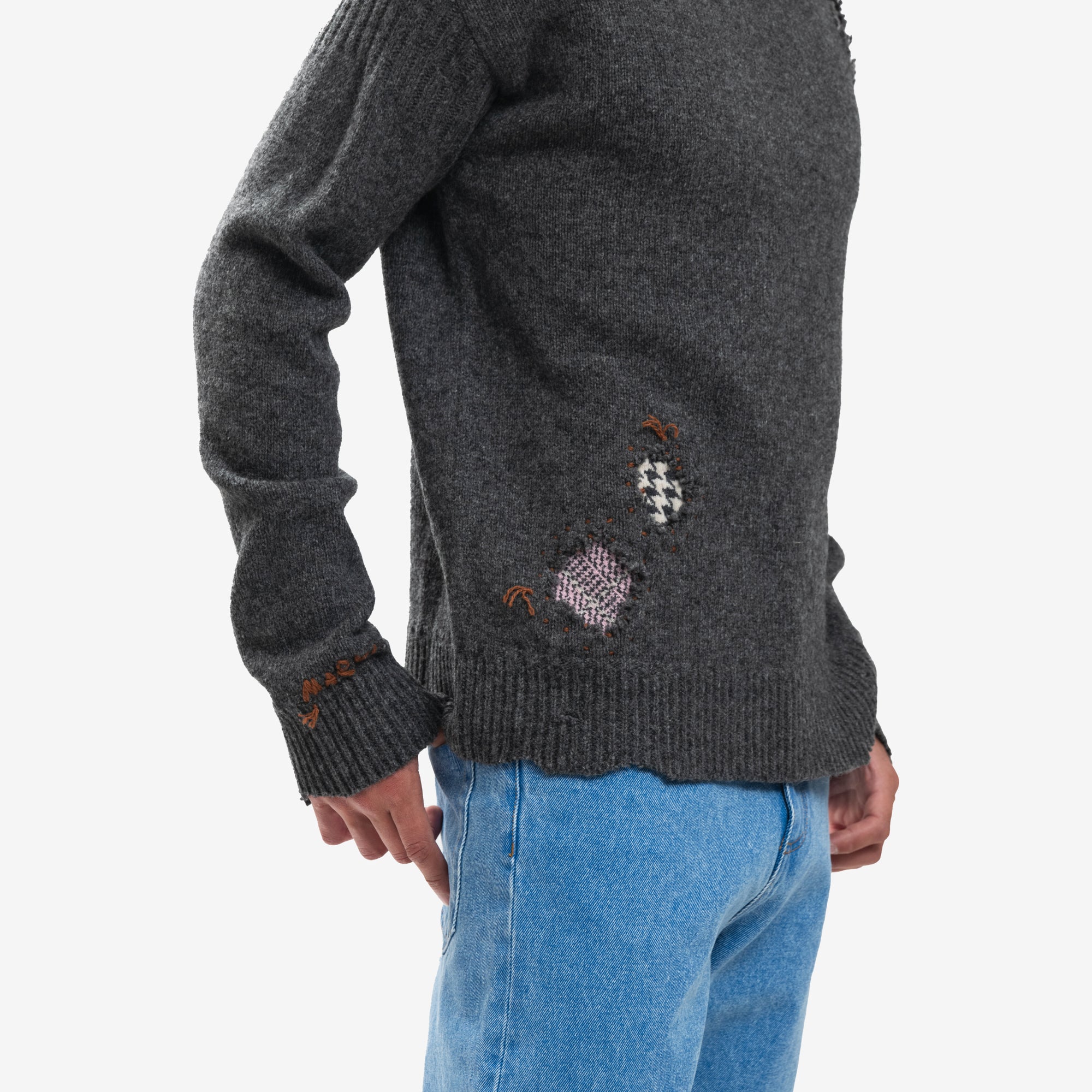MARNI Shetland Mending Sweater Granite - 6
