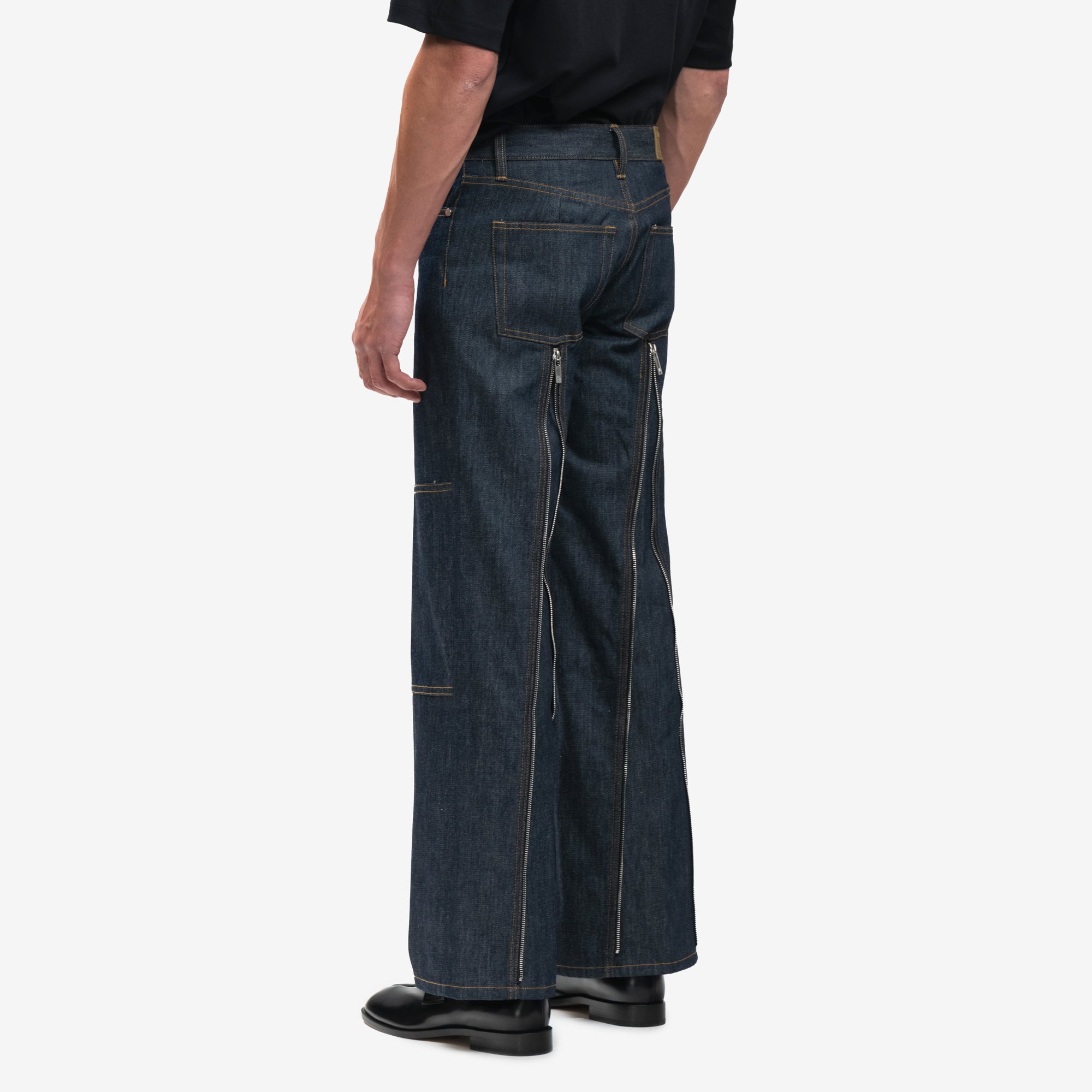 Helmut Lang Brooklyn Zip Carpenter Jeans Raw Indigo - 7