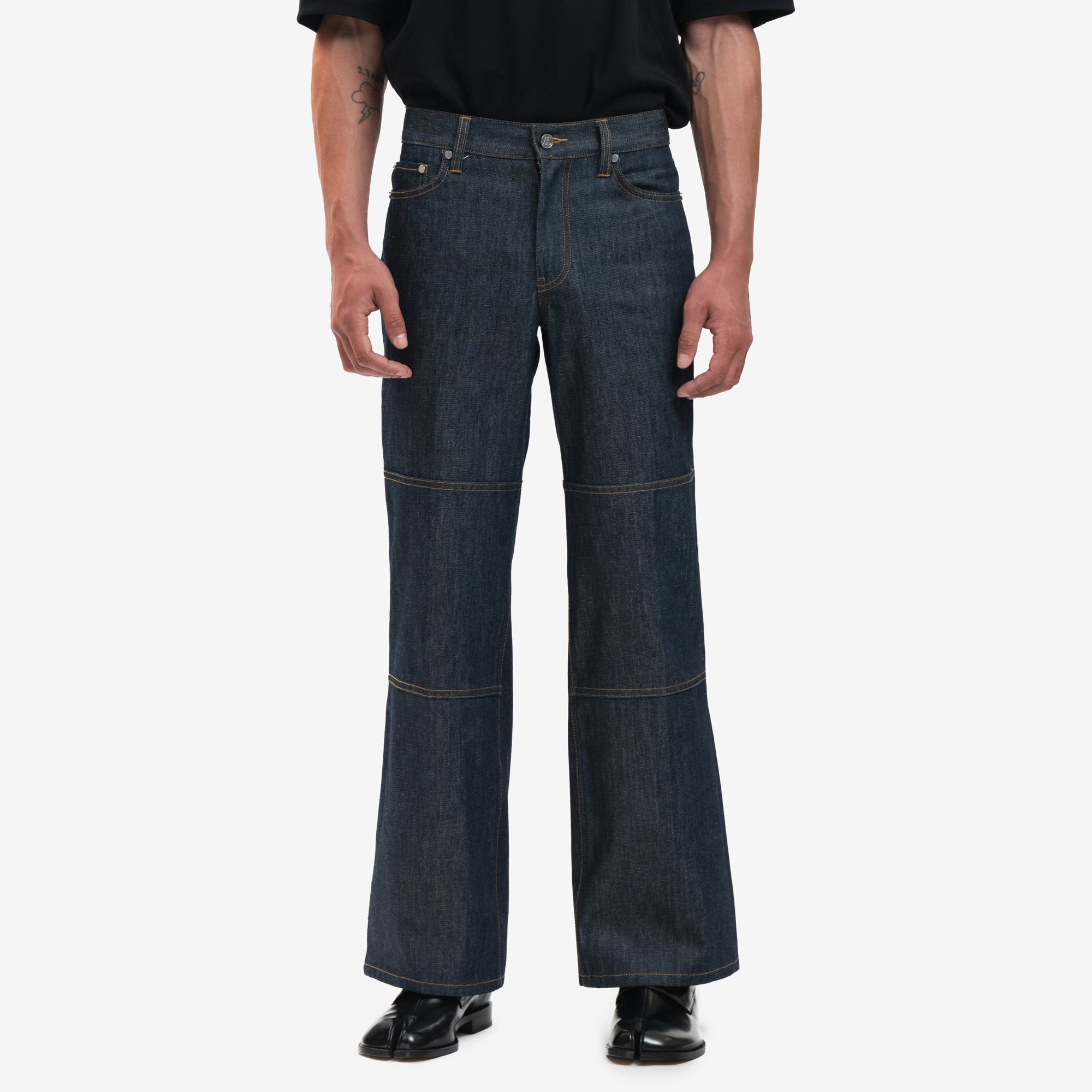 Helmut Lang Brooklyn Zip Carpenter Jeans Raw Indigo - 4