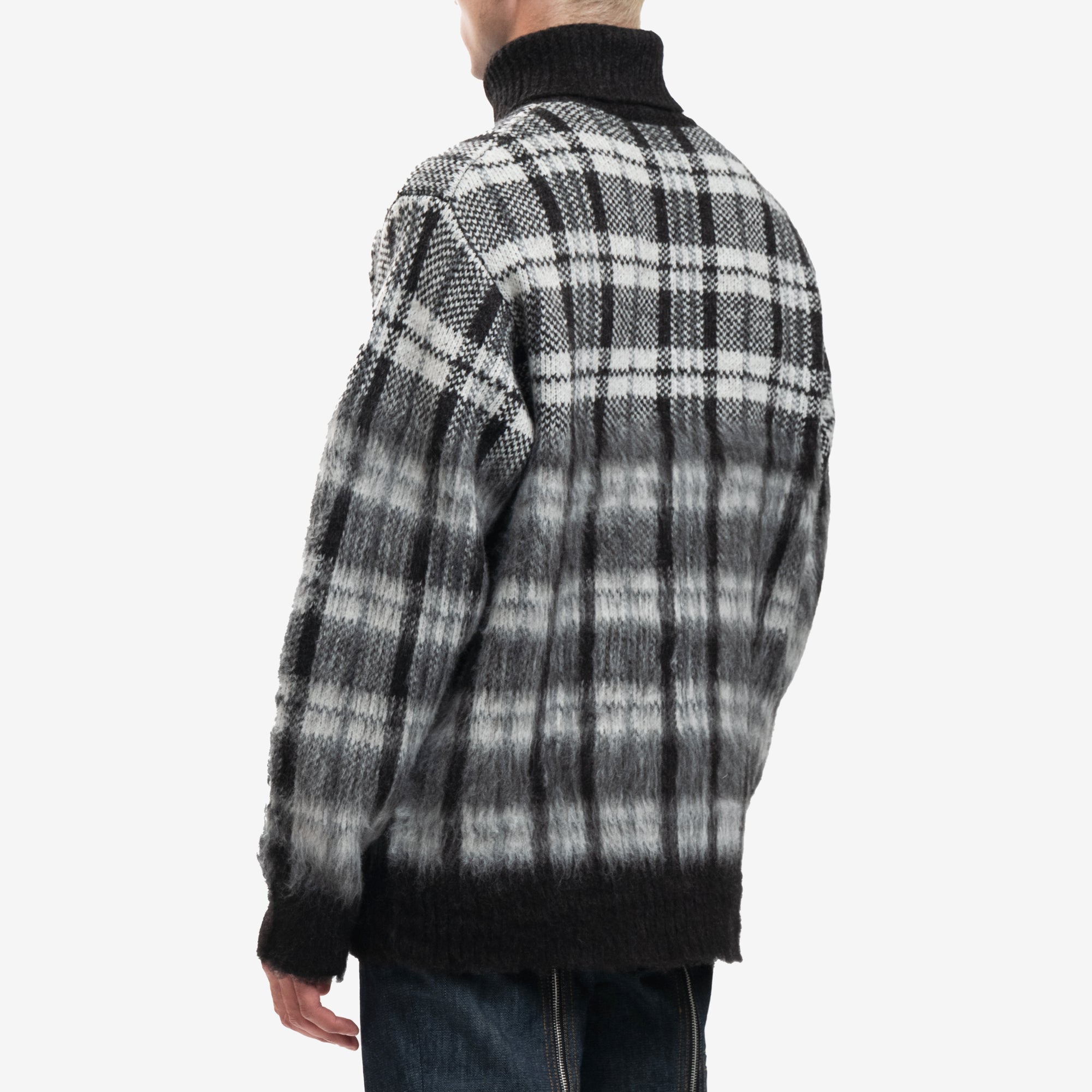 Helmut Lang Black Check Mohair Sweater Black - 4