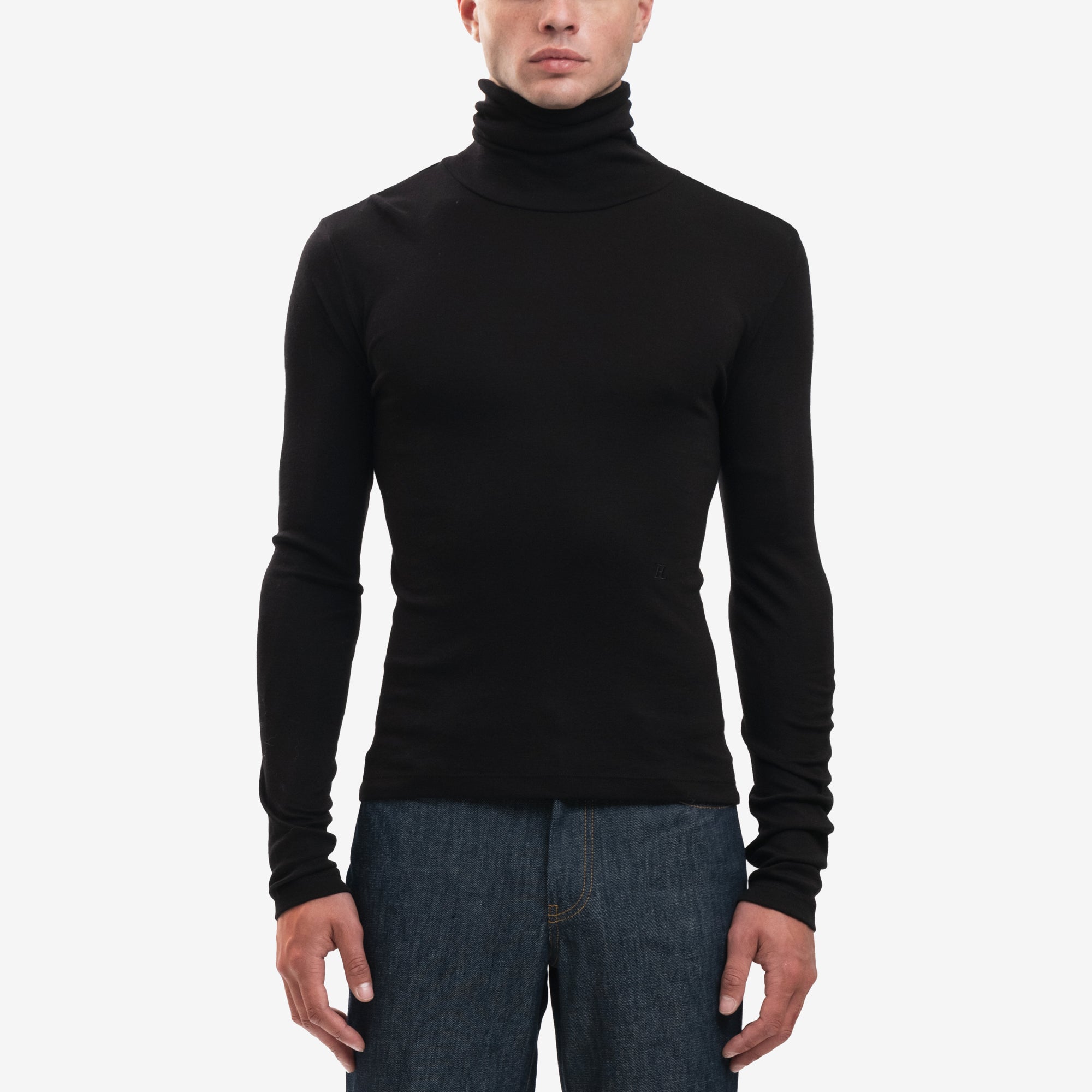 Helmut Lang Unisex Long Sleeve Turtleneck Black - 1