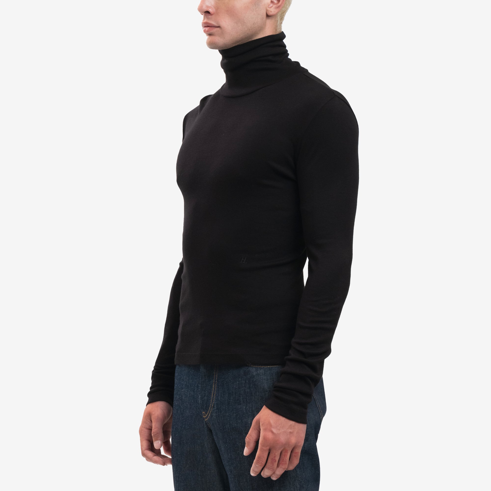 Helmut Lang Unisex Long Sleeve Turtleneck Black - 3