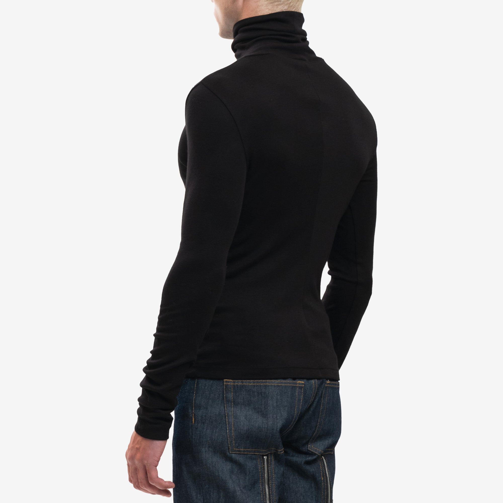 Helmut Lang Unisex Long Sleeve Turtleneck Black - 4