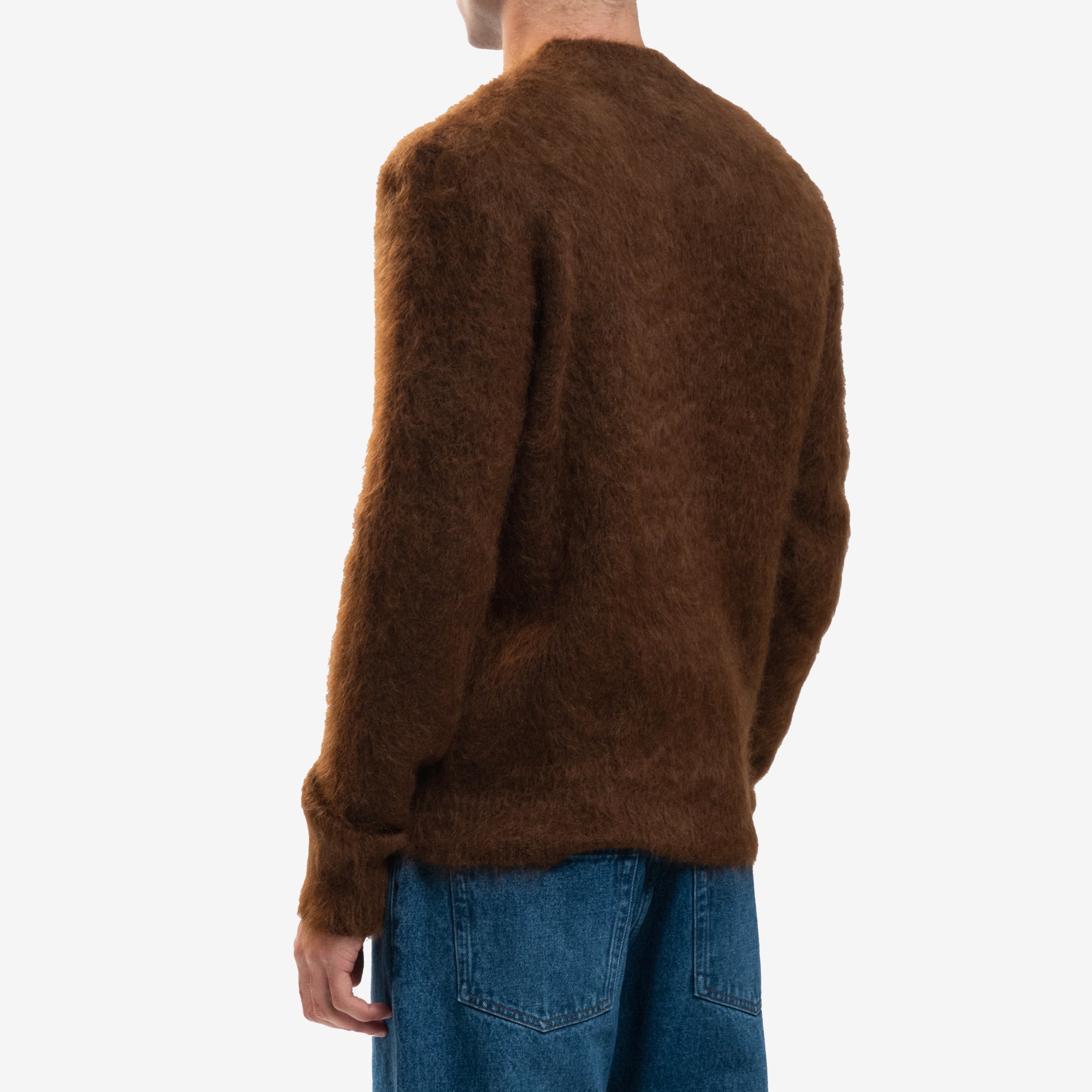 AMI Brushed Mohair Sweater Fawn - 4