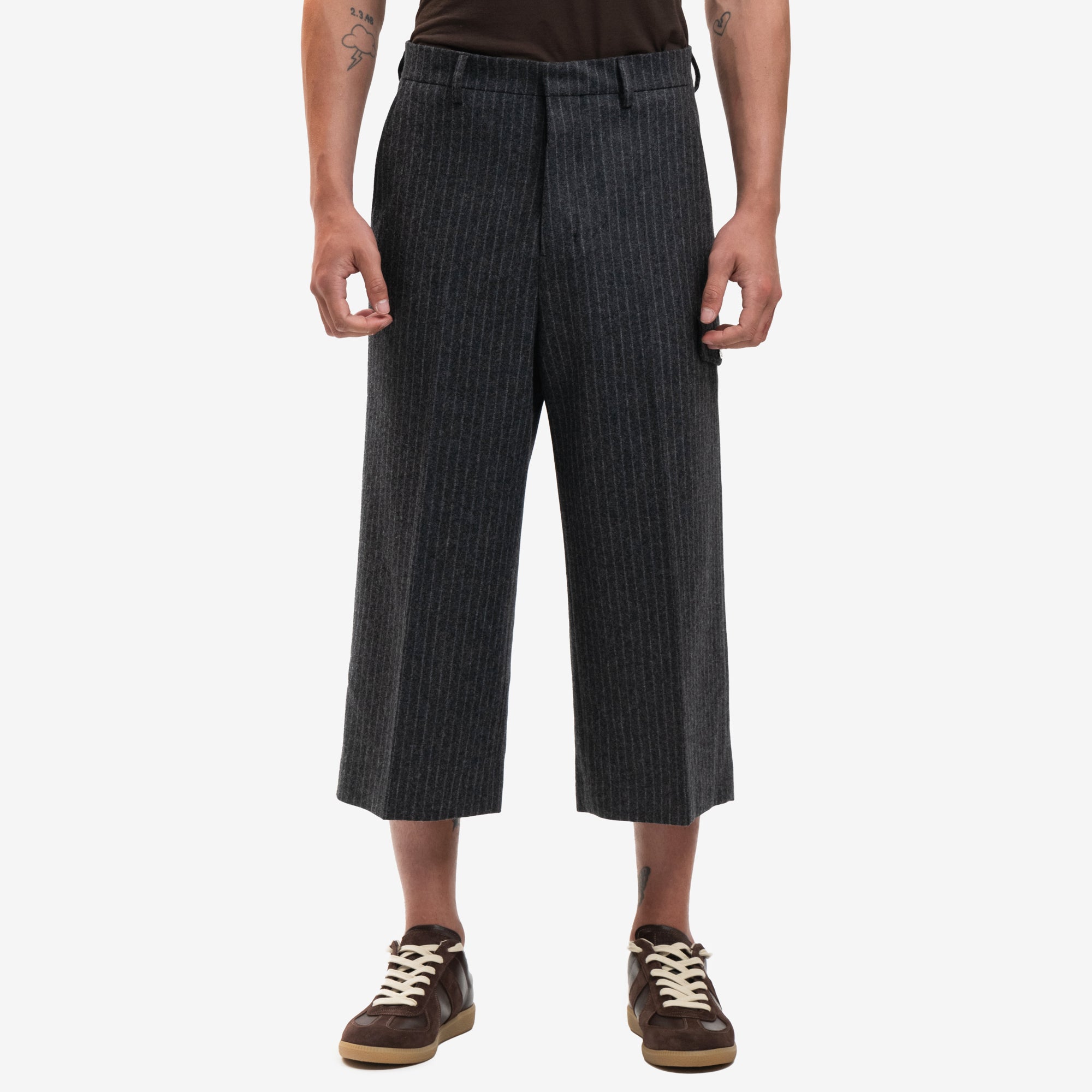 AMI Military Bermuda Shorts Dark Grey - 1