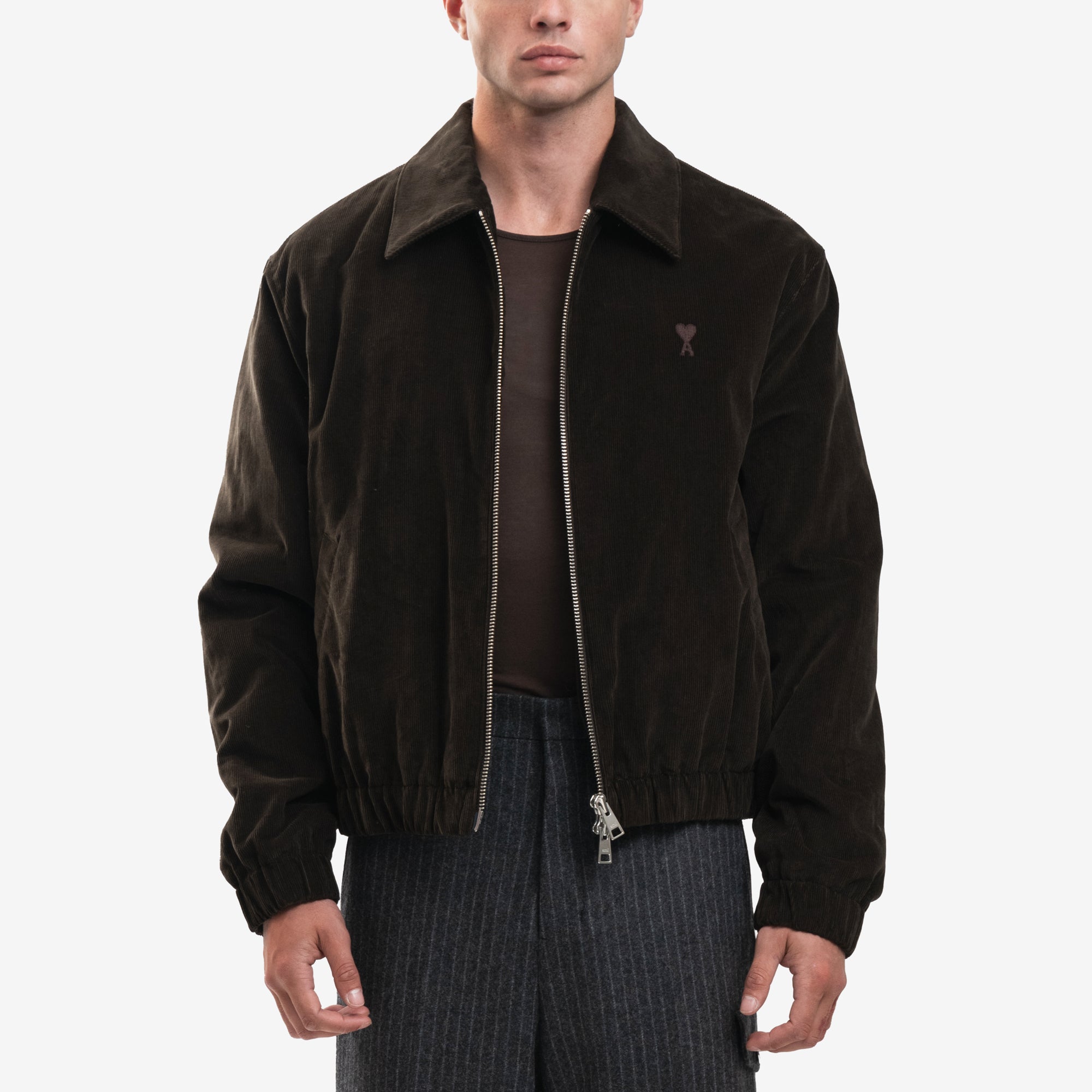AMI ADC Corduroy Jacket Dark Coffee - 1
