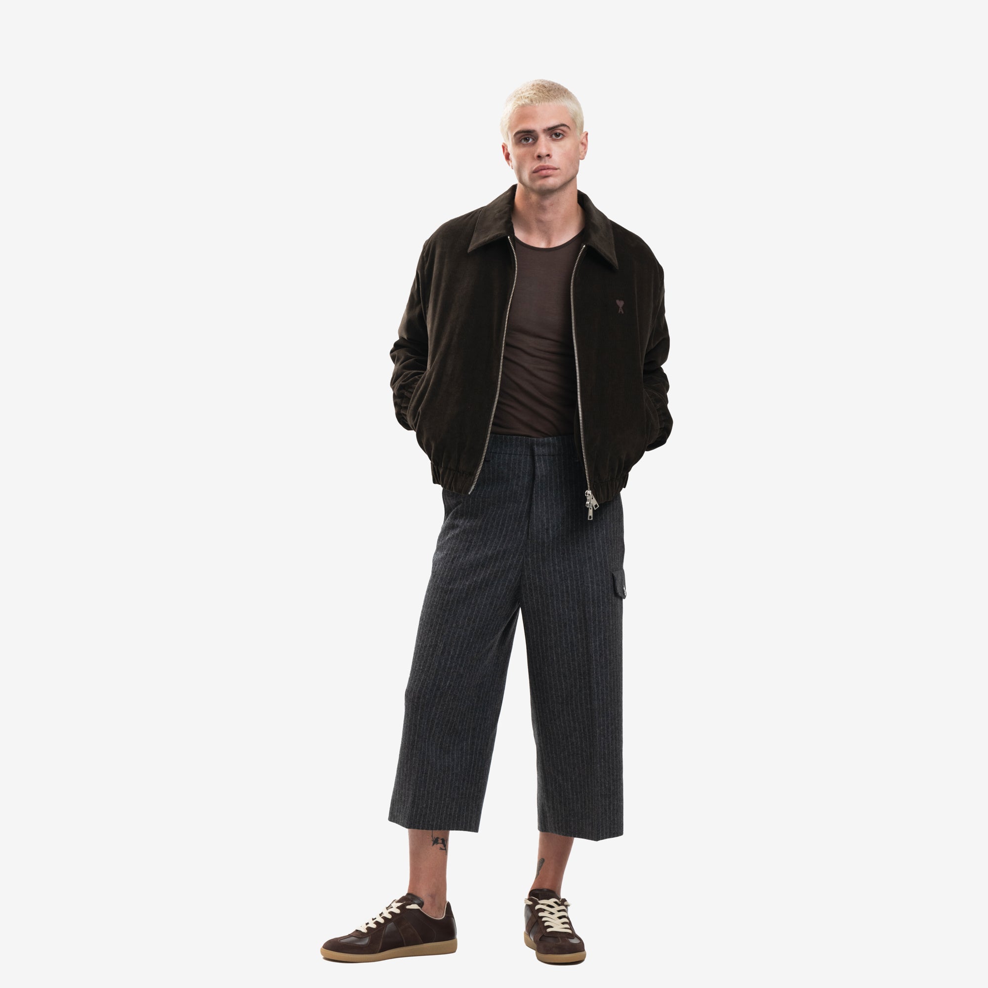 AMI ADC Corduroy Jacket Dark Coffee - 2