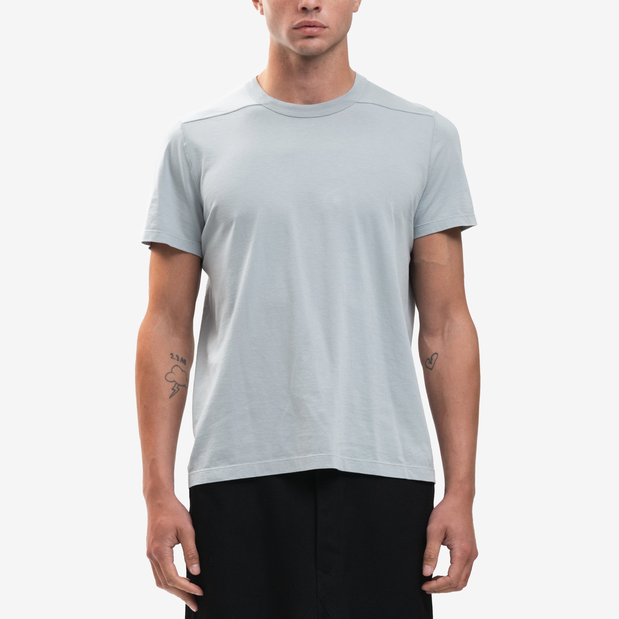 Rick Owens Short Level T-Shirt Pale Blue - 1