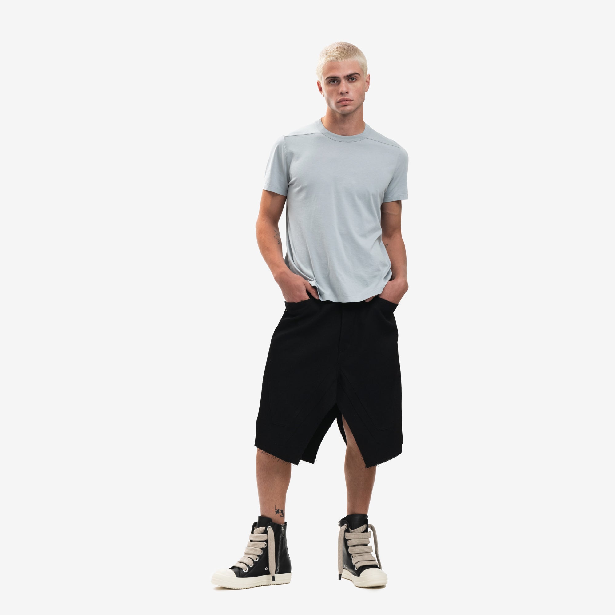 Rick Owens Short Level T-Shirt Pale Blue - 2