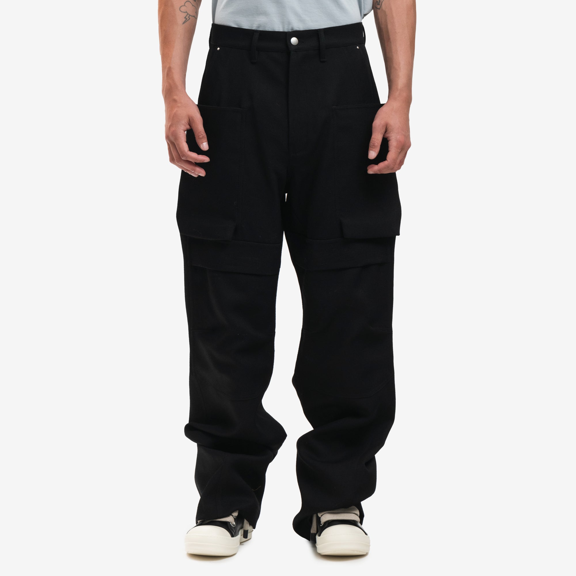 Rick Owens Stefan Cargo Pants Black - 1