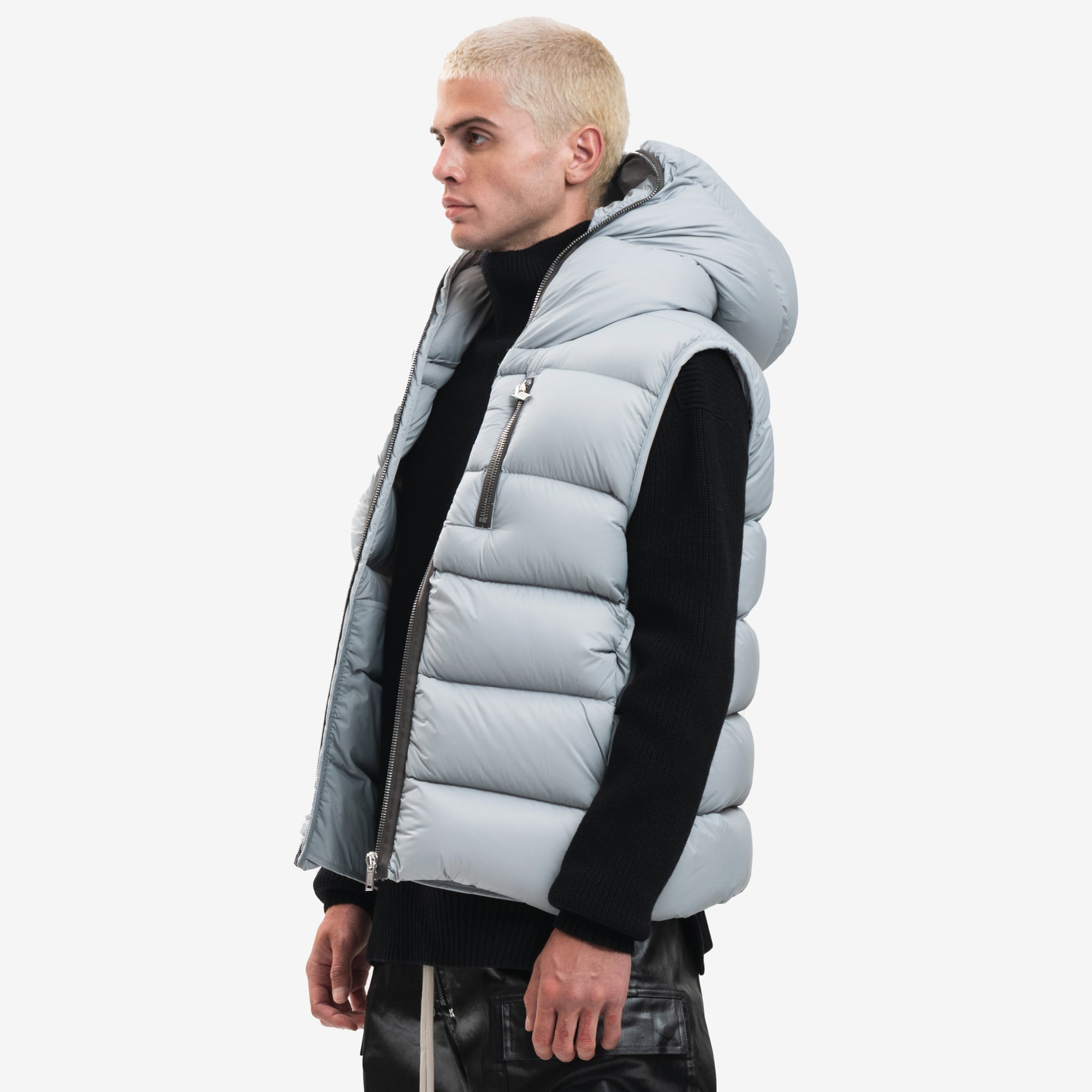 Rick Owens Sealed Vest Pale Blue - 3