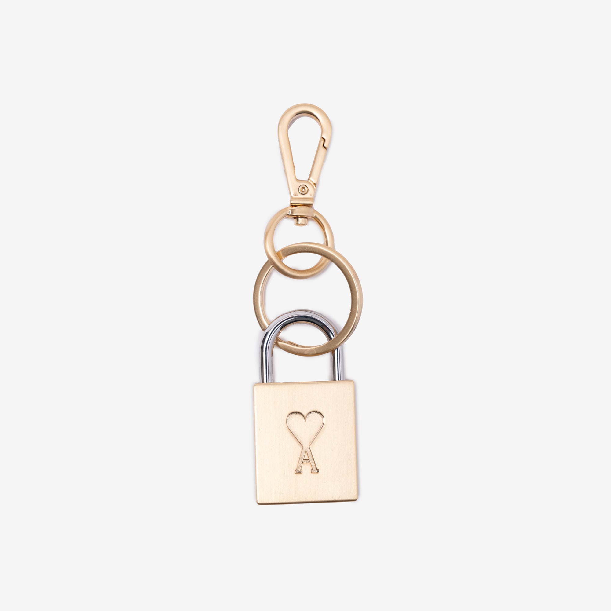 AMI ADC Padlock Keyring Brushed Brass - 1