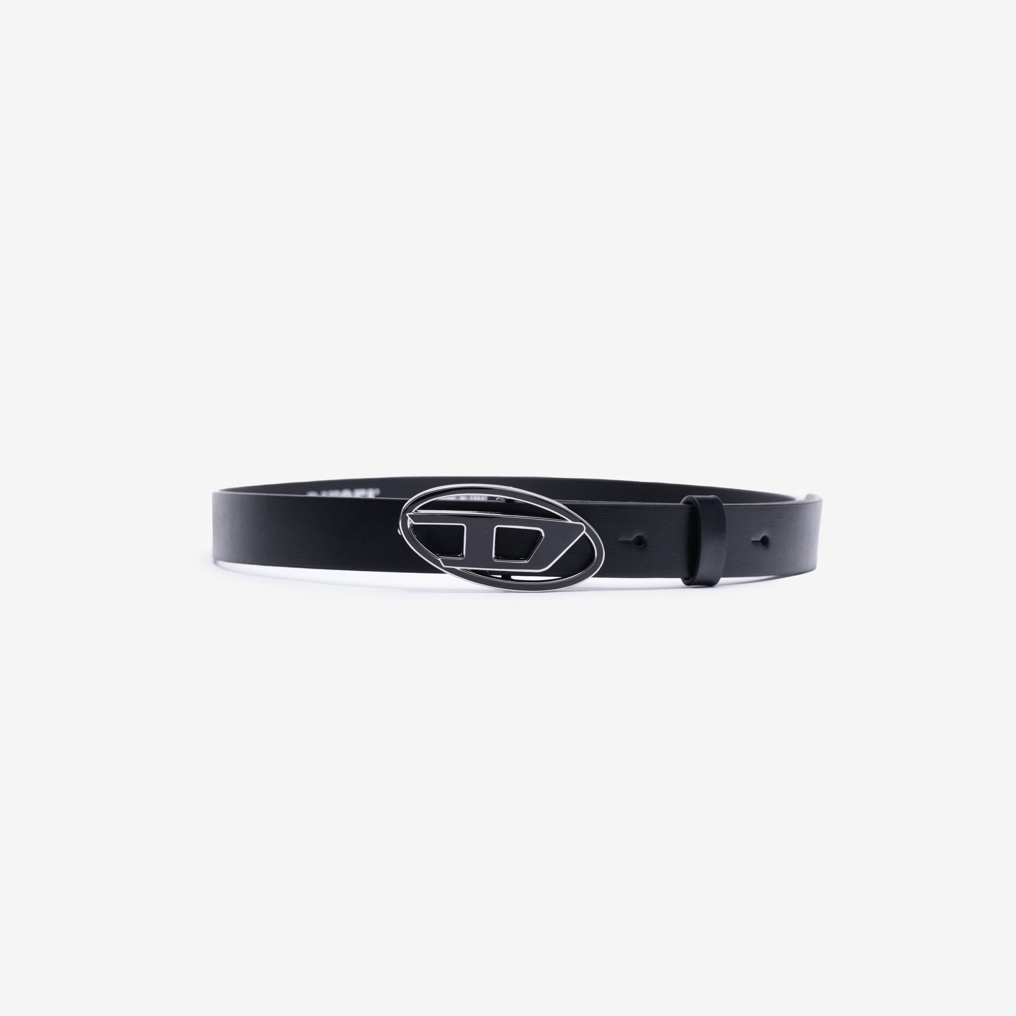 DIESEL Womens 1DR 25 Oval D Belt Black - 1