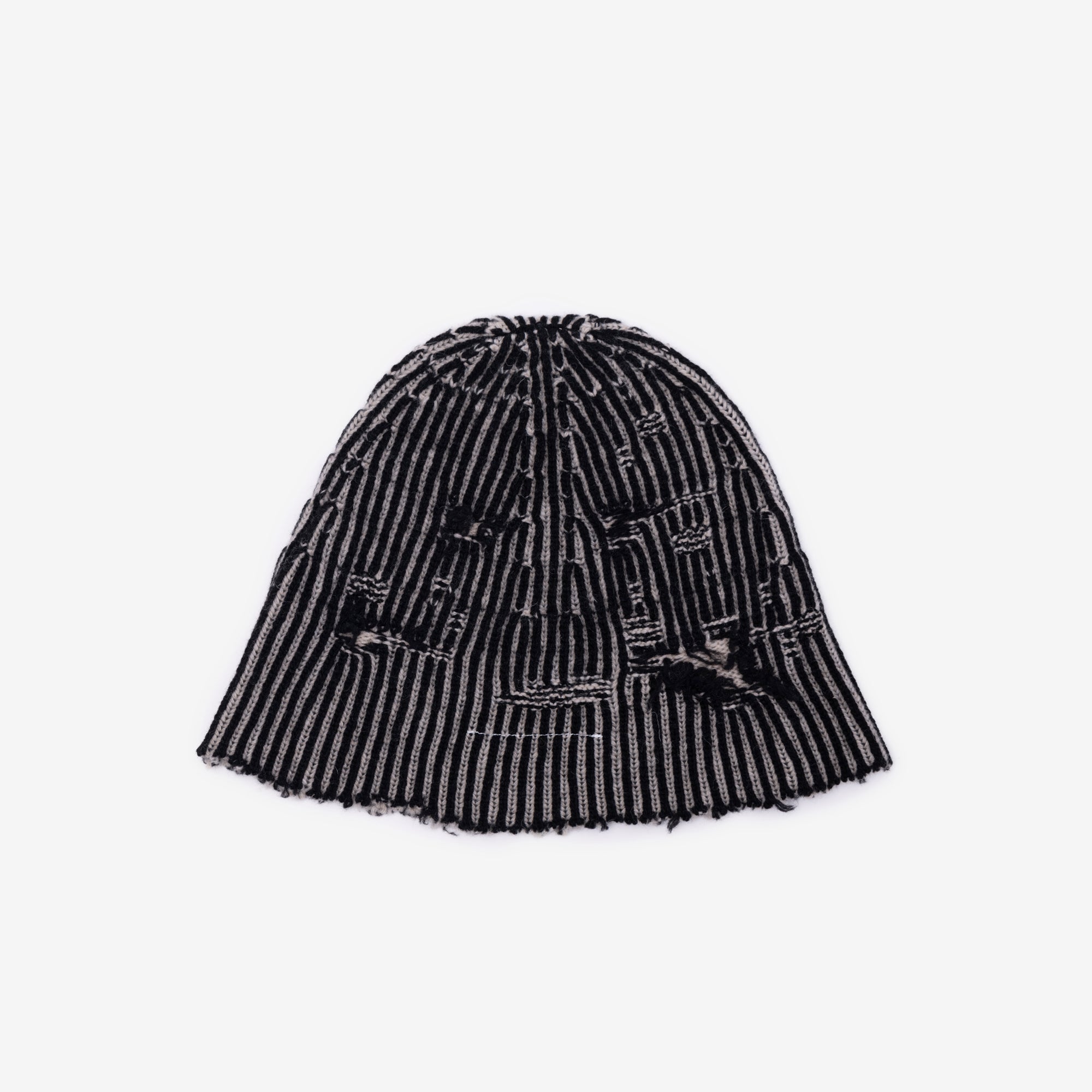 MM6 Destroyed Rib Beanie Black - 2