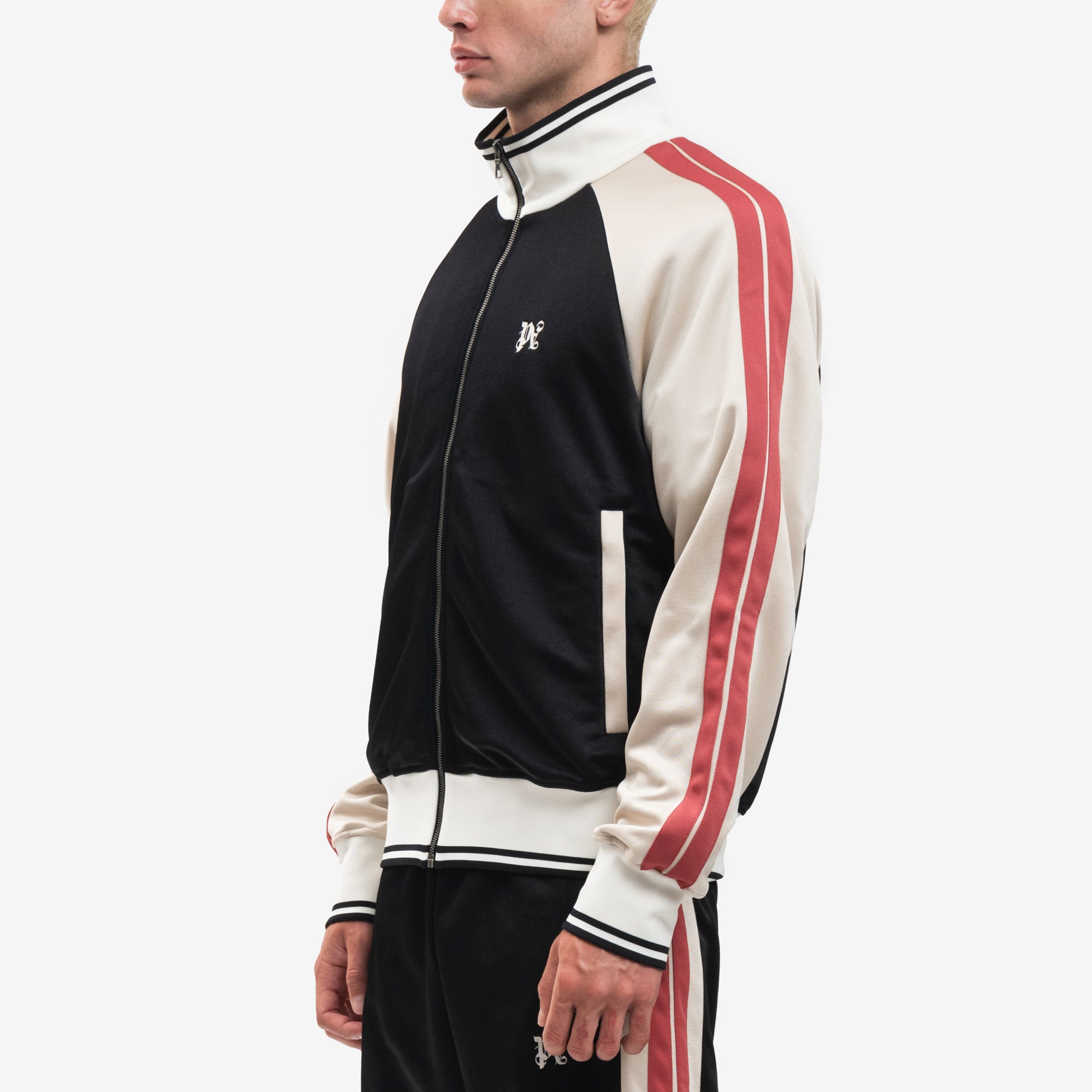 Palm Angels Monogram Colorblock Track Jacket Black - 3