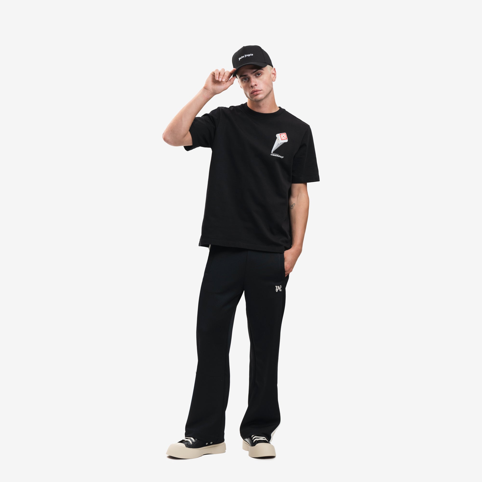 Palm Angels New Monogram Track Pants Black - 2