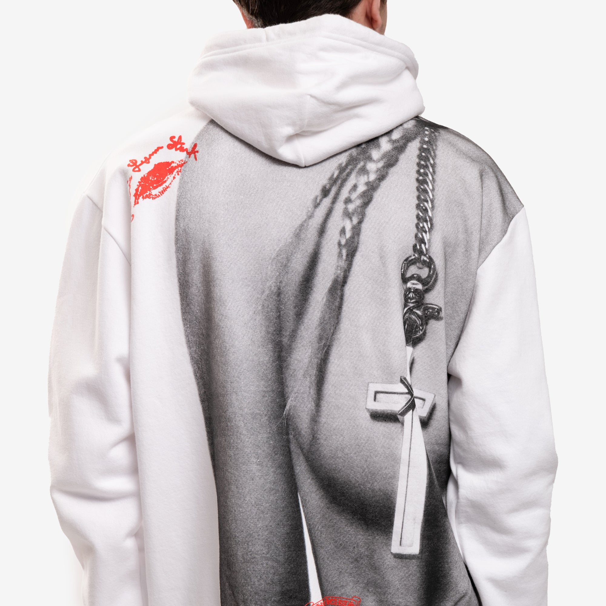 Chrome Hearts Laurie Portrait Hoody White - 6