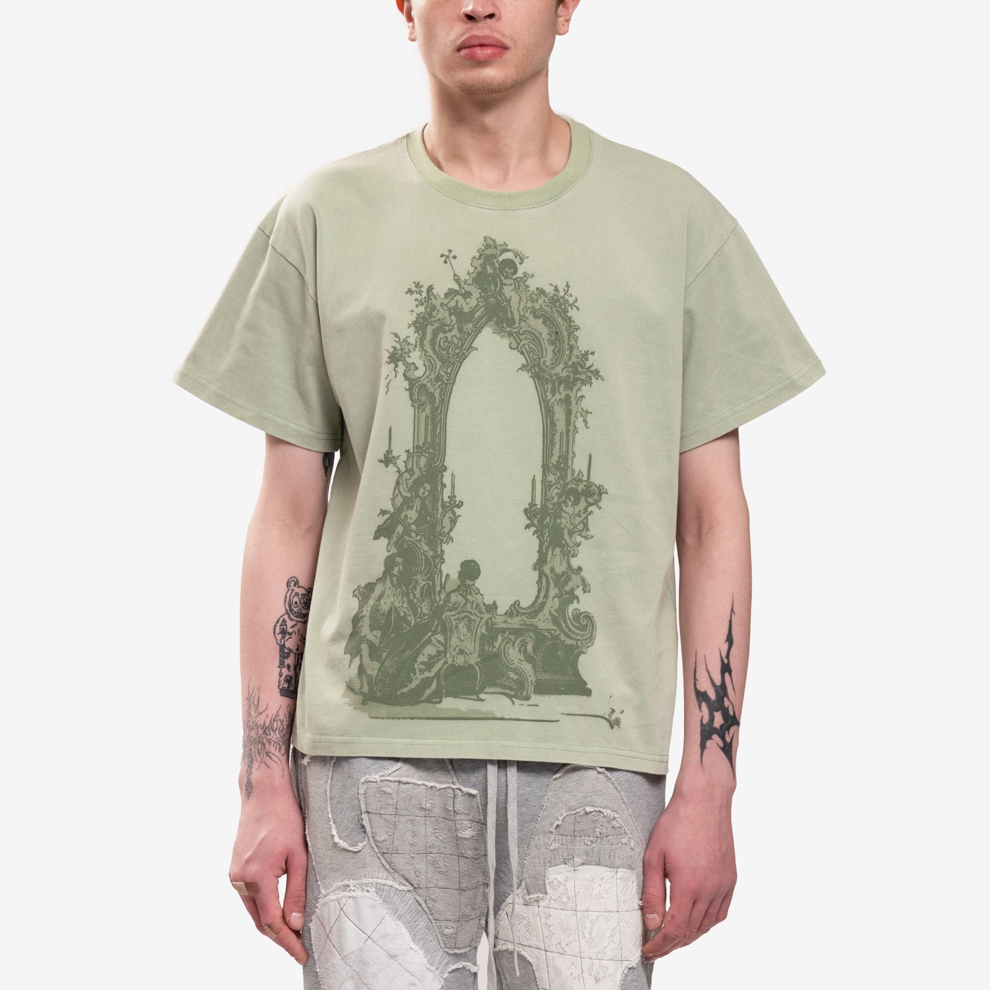 Who Decides War Arc Window T-Shirt Olive - 1