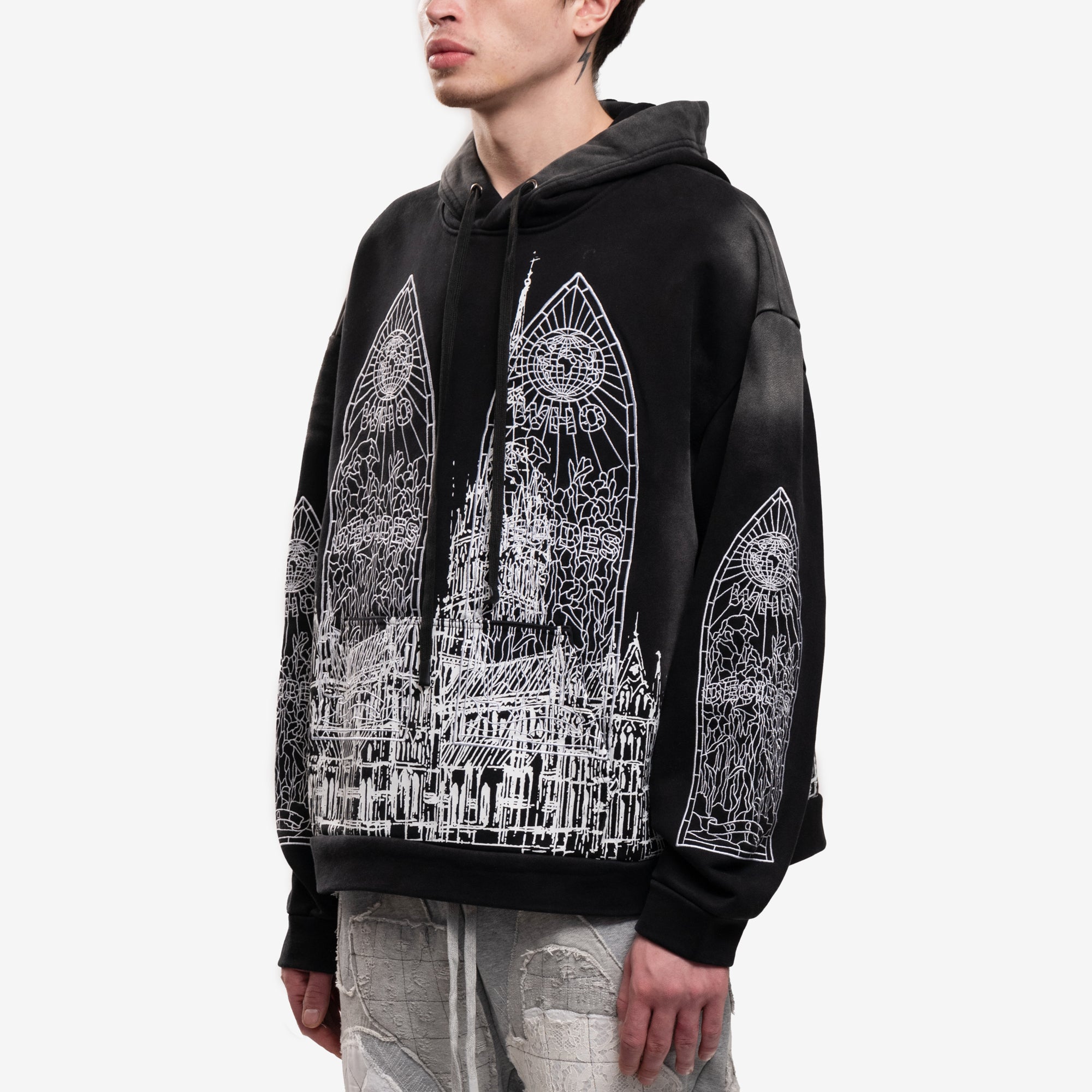 Who Decides War Cathedral Hoody Coal - 3