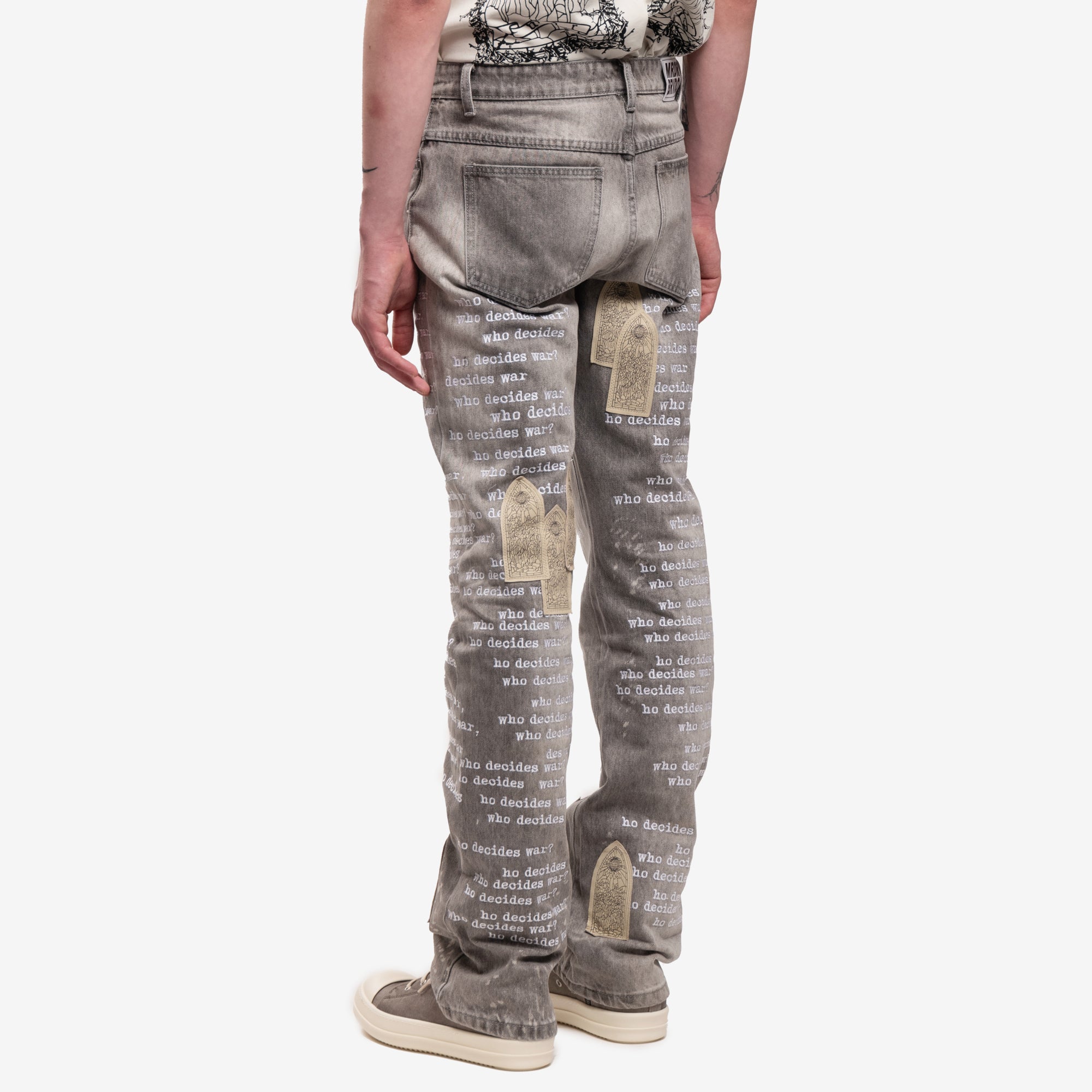 Who Decides War Scripture Jeans Vintage Grey - 4