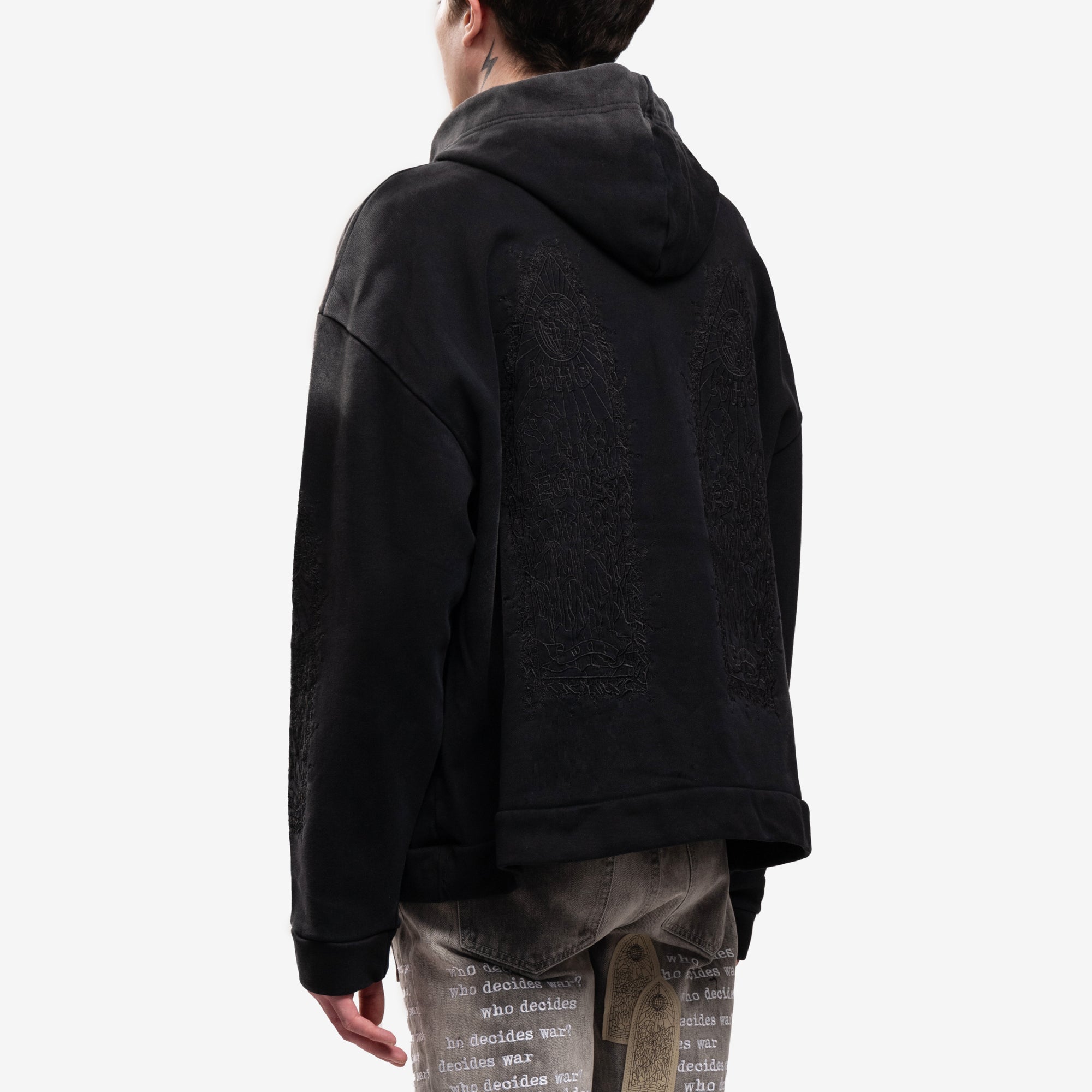 Who Decides War Thorned Hoody Vintage Grey - 4