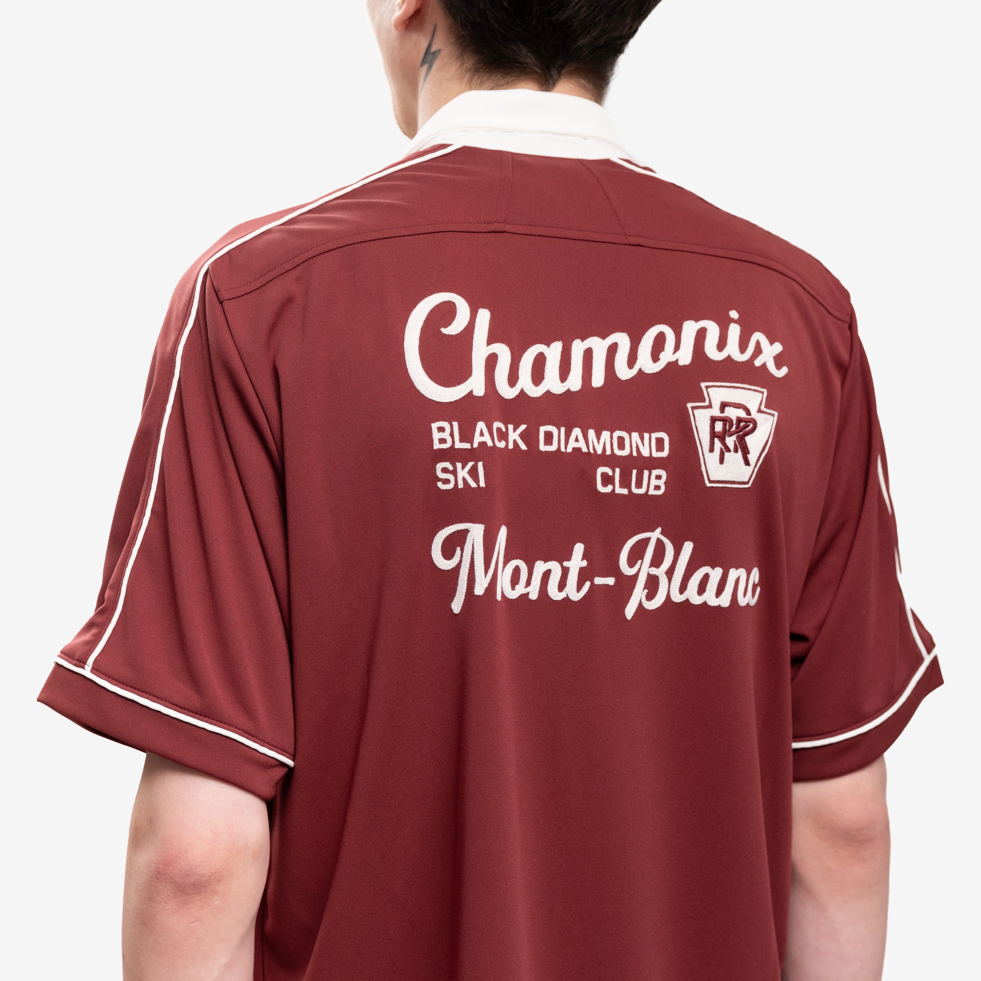 Rhude Mont Blanc Bowling Shirt Maroon - 6