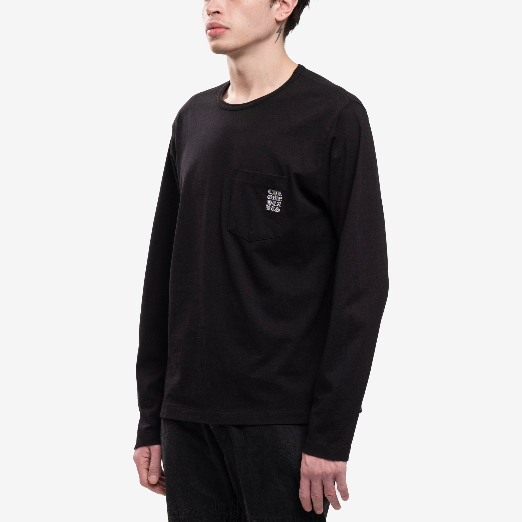 Chrome Hearts CH Embroidered LS T-Shirt Black - 3