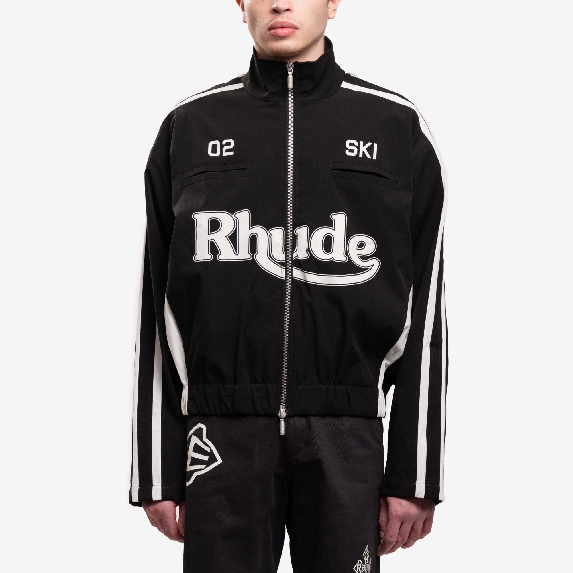 Rhude Ski Track Jacket Black - 1