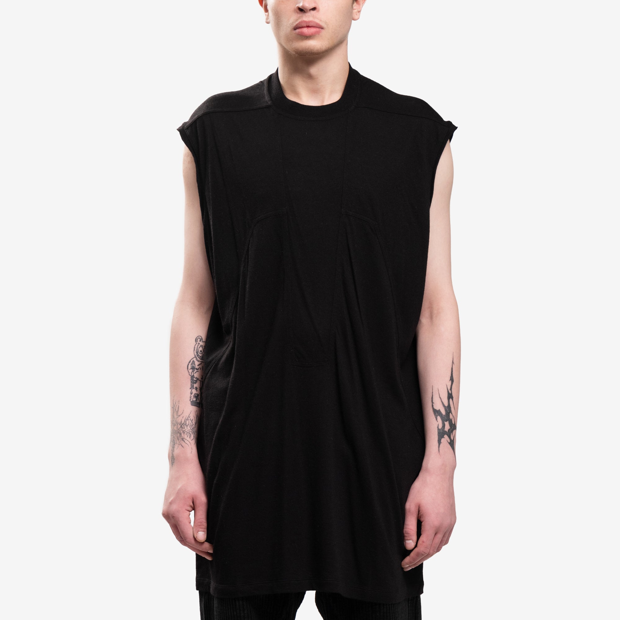 Rick Owens Splintered Tarp T-Shirt Black - 1