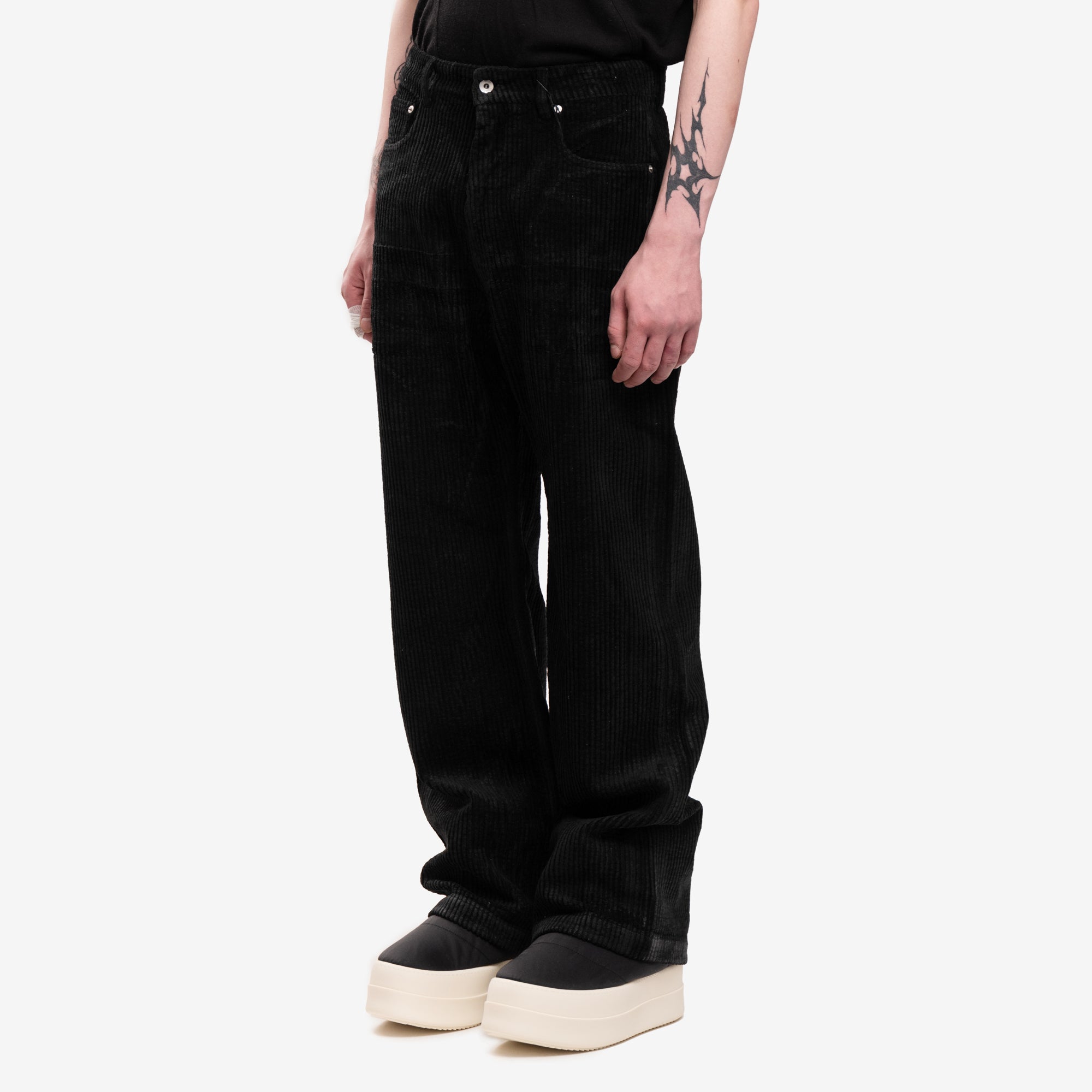 Rick Owens DRKSHDW Corduroy Geth Pants Black - 3