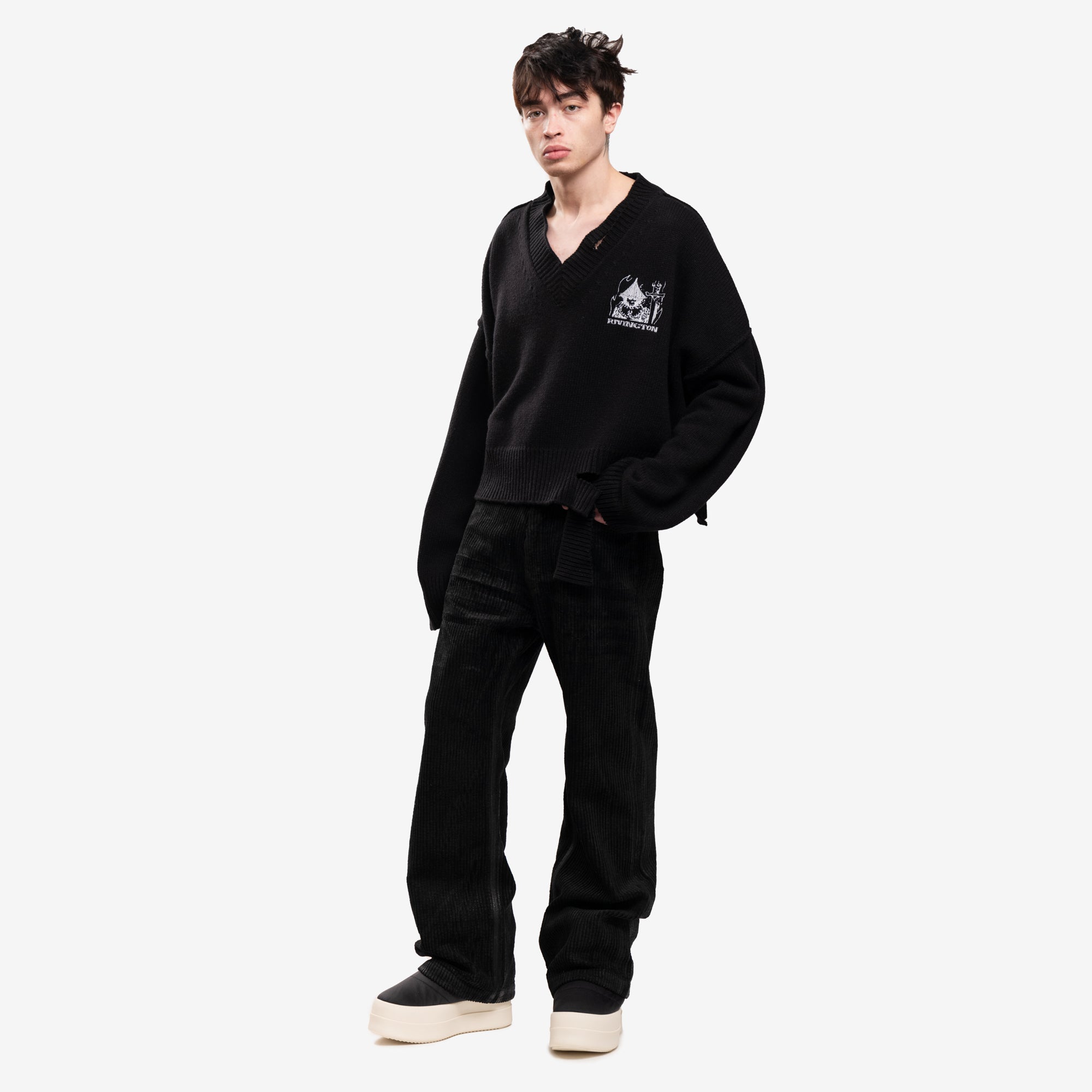 Rick Owens DRKSHDW Corduroy Geth Pants Black - 2