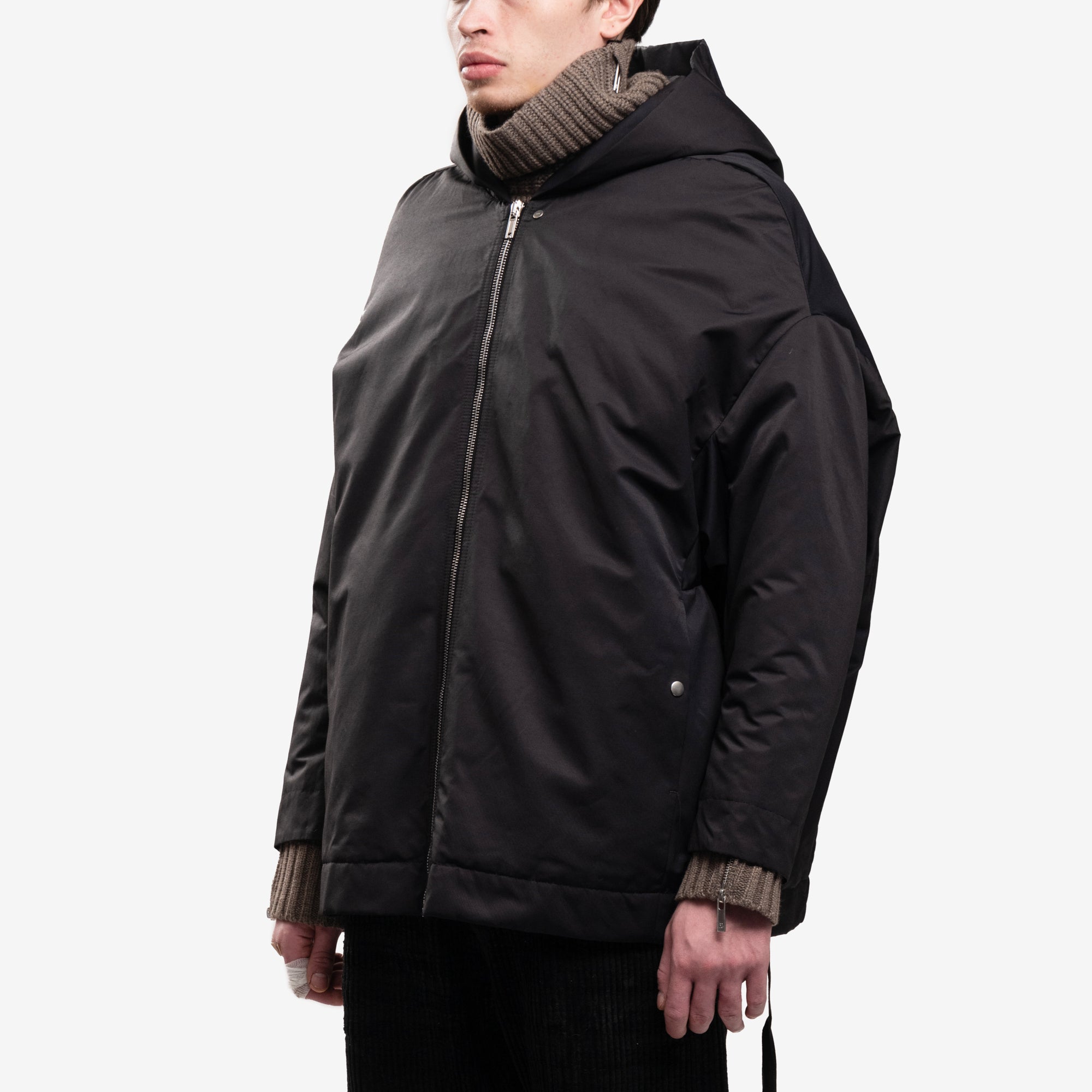 Rick Owens DRKSHDW Unisex Hooded Peter Jacket Black - 7
