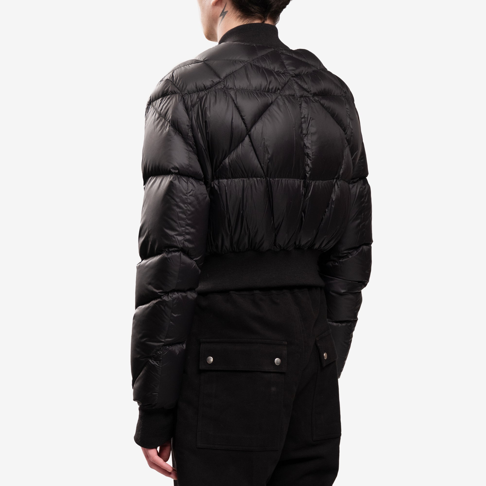 Rick Owens Cropped Flight Down Bomber Black - 4