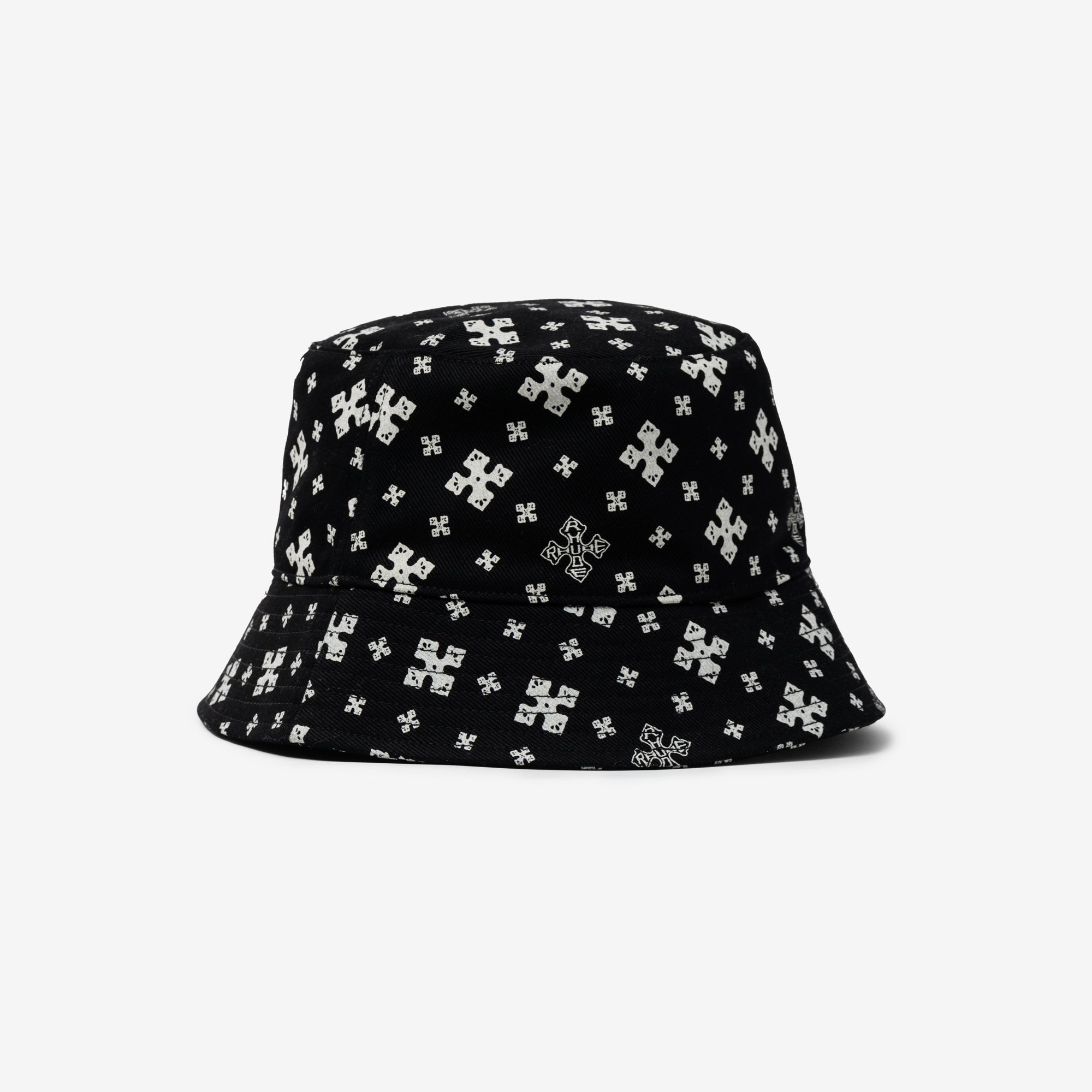 Rhude Cross Bandana Bucket Hat Black - 3