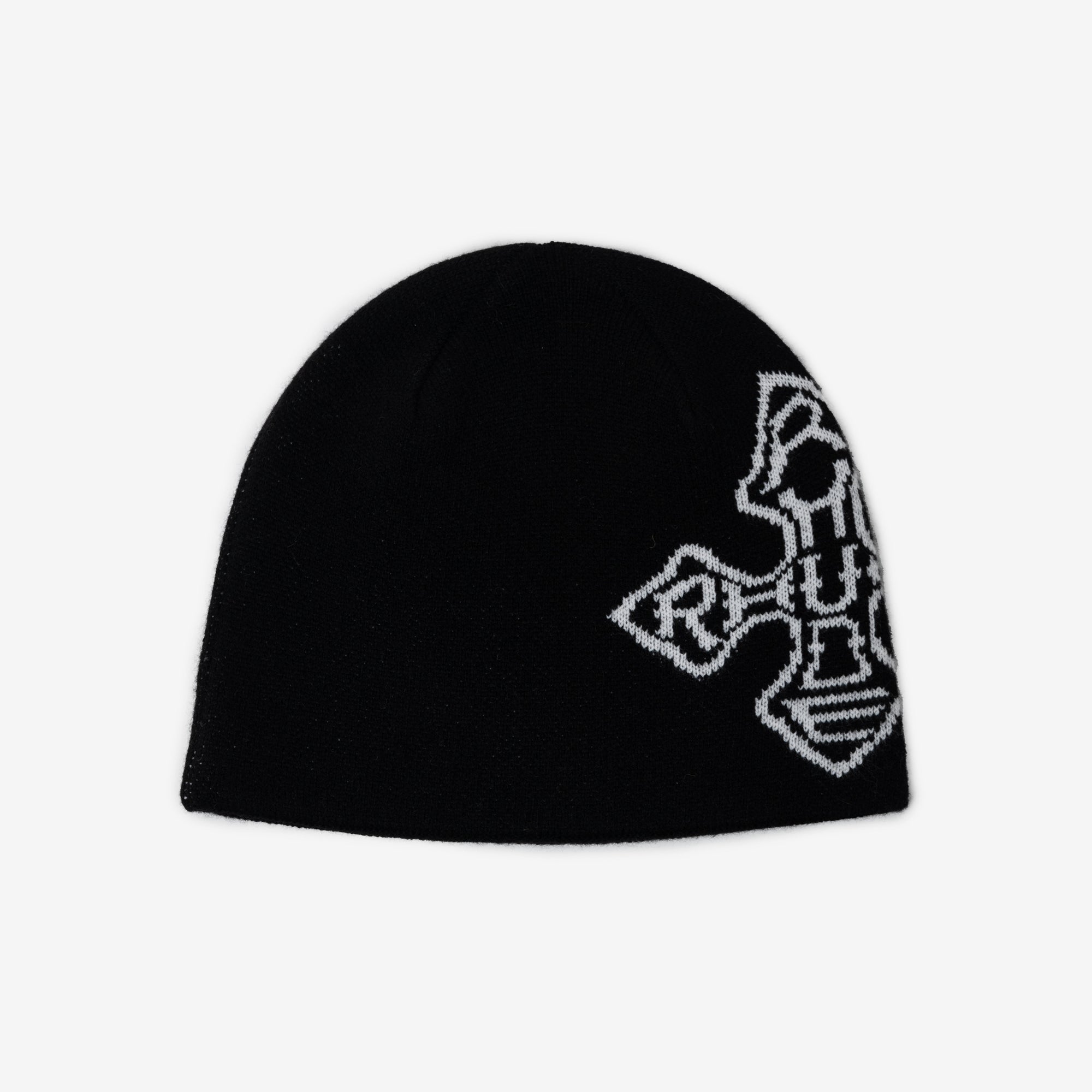 Rhude Cross Logo Knitted Beanie Black - 1