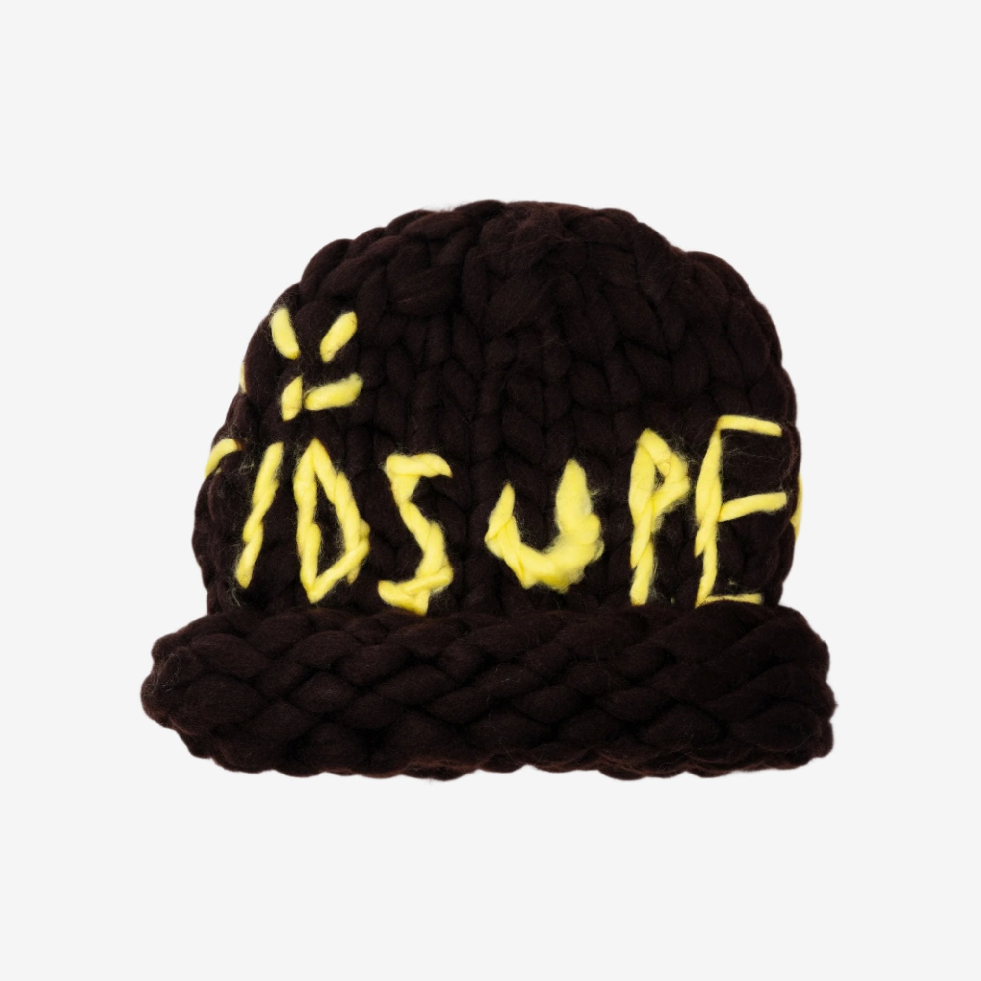 KidSuper Hand Knit Chunky Brown Beanie Brown - 1