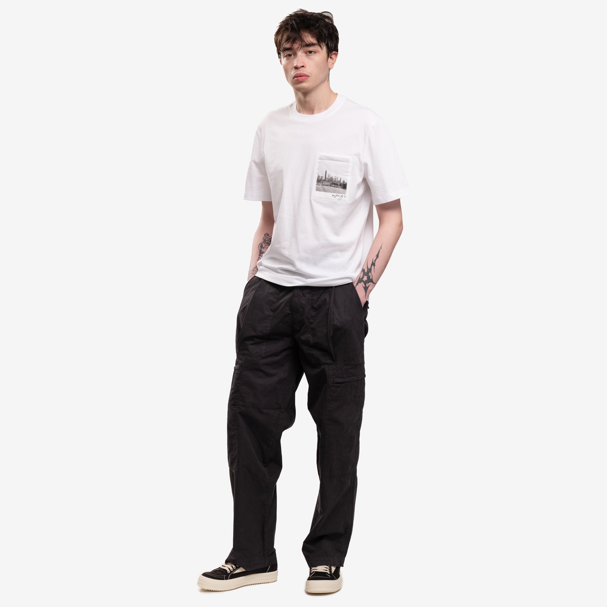 Helmut Lang Skyline Postcard Pocket T-Shirt White - 2