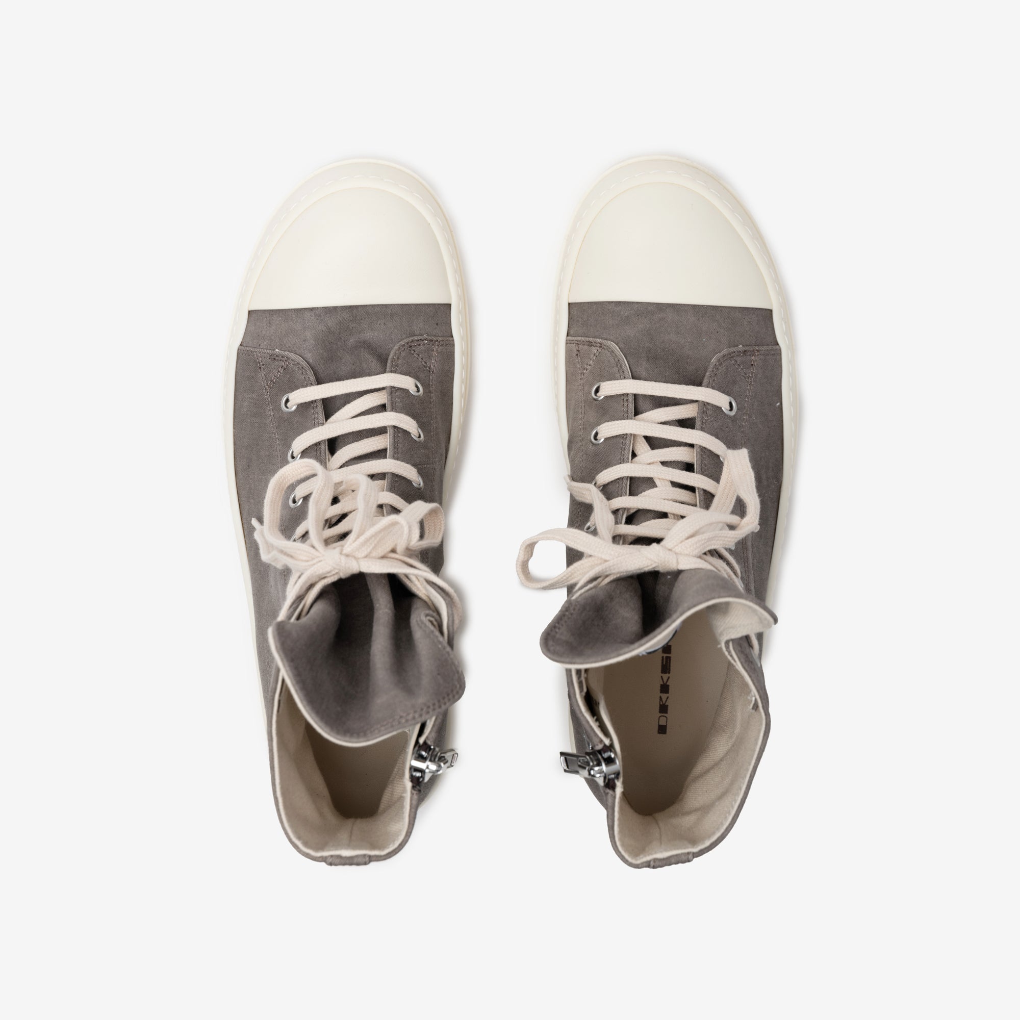 Rick Owens DRKSHDW High - Top Sneaks Dust/Milk/Milk - 6