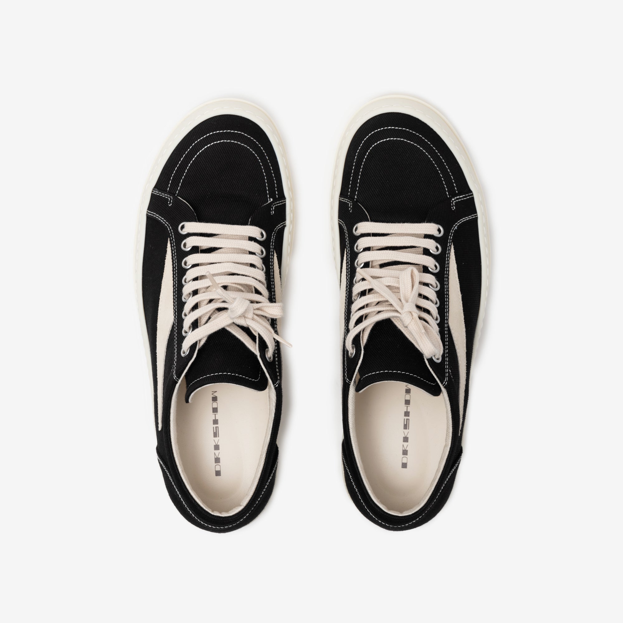 Rick Owens DRKSHDW Vintage Sneaks Black/Milk/Milk - 6