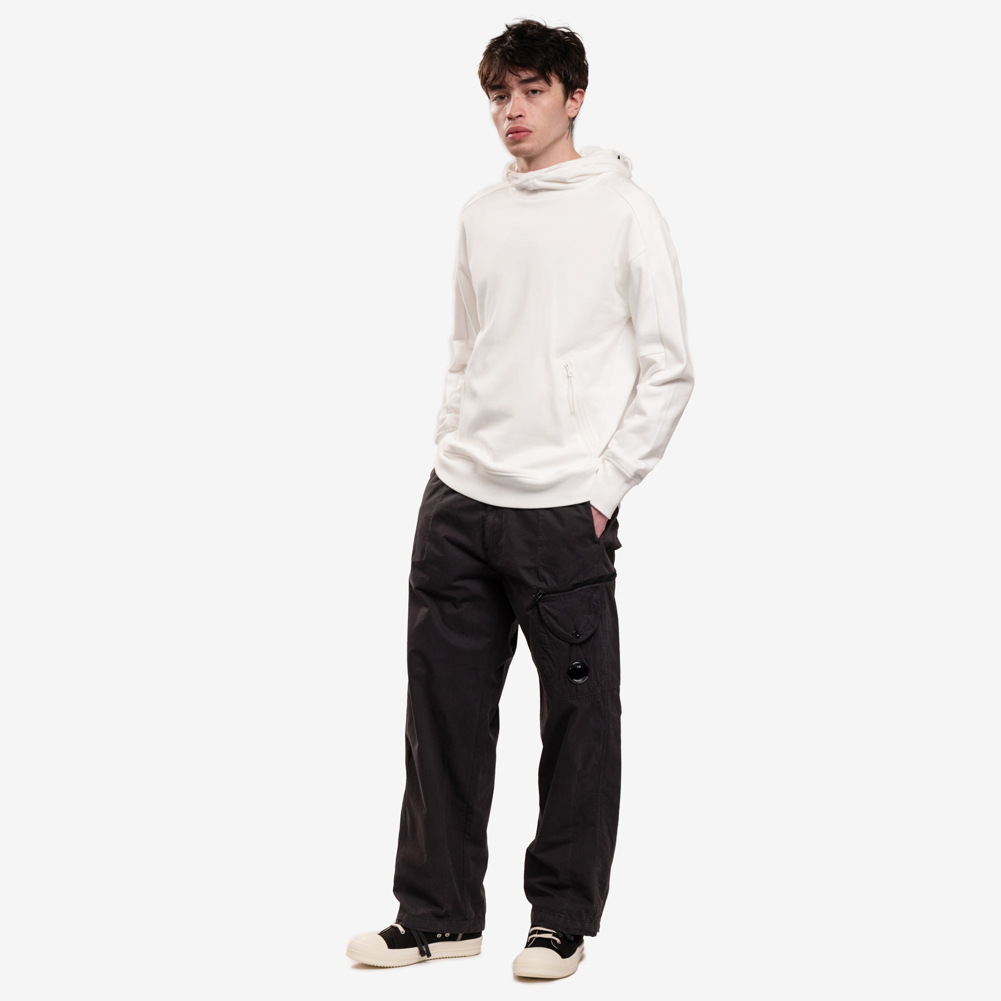 C.P. Company Microreps Boxy Lens Cargo Pants Black Sand - 2