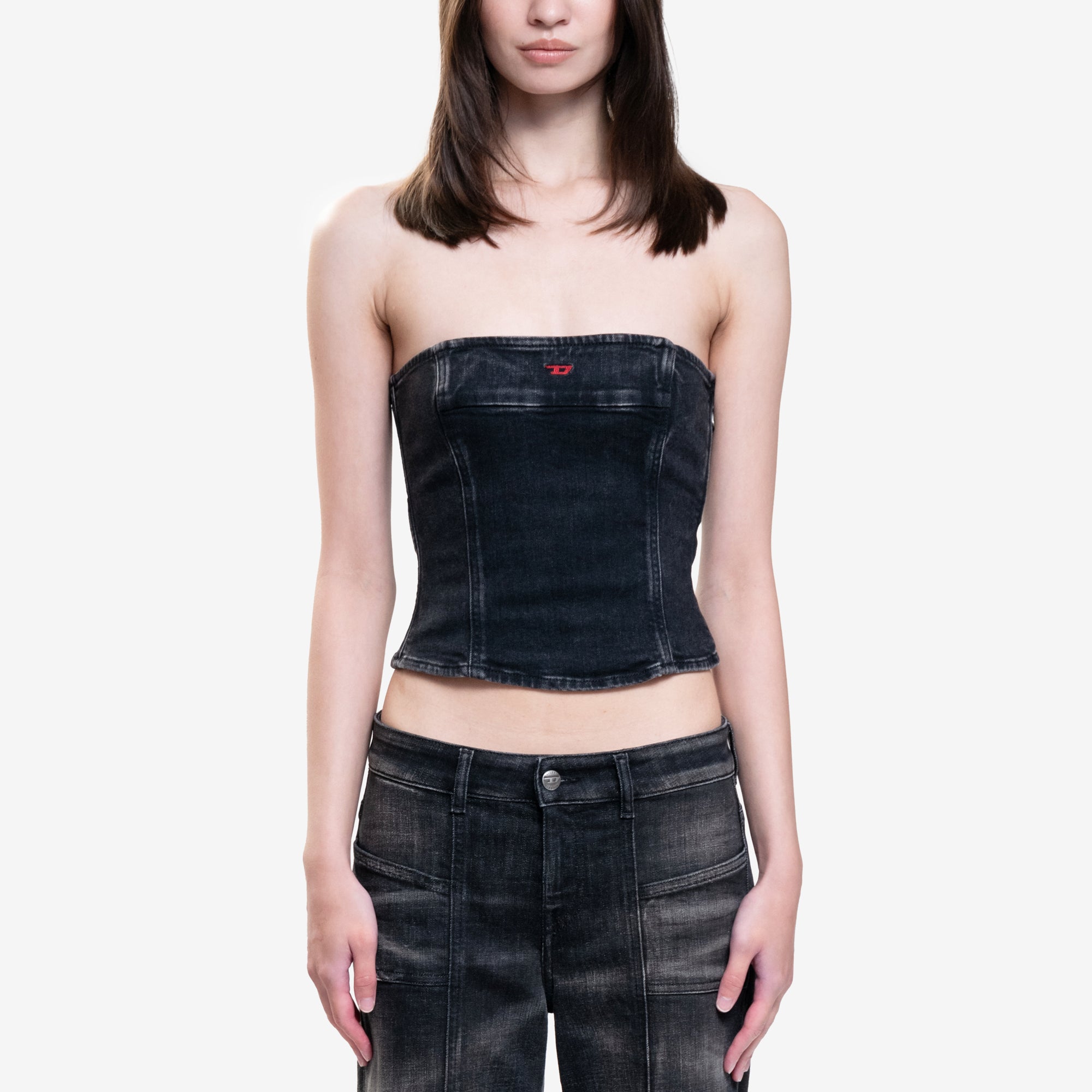 Photo of DIESEL Womens Deville Denim Tube Top - 1