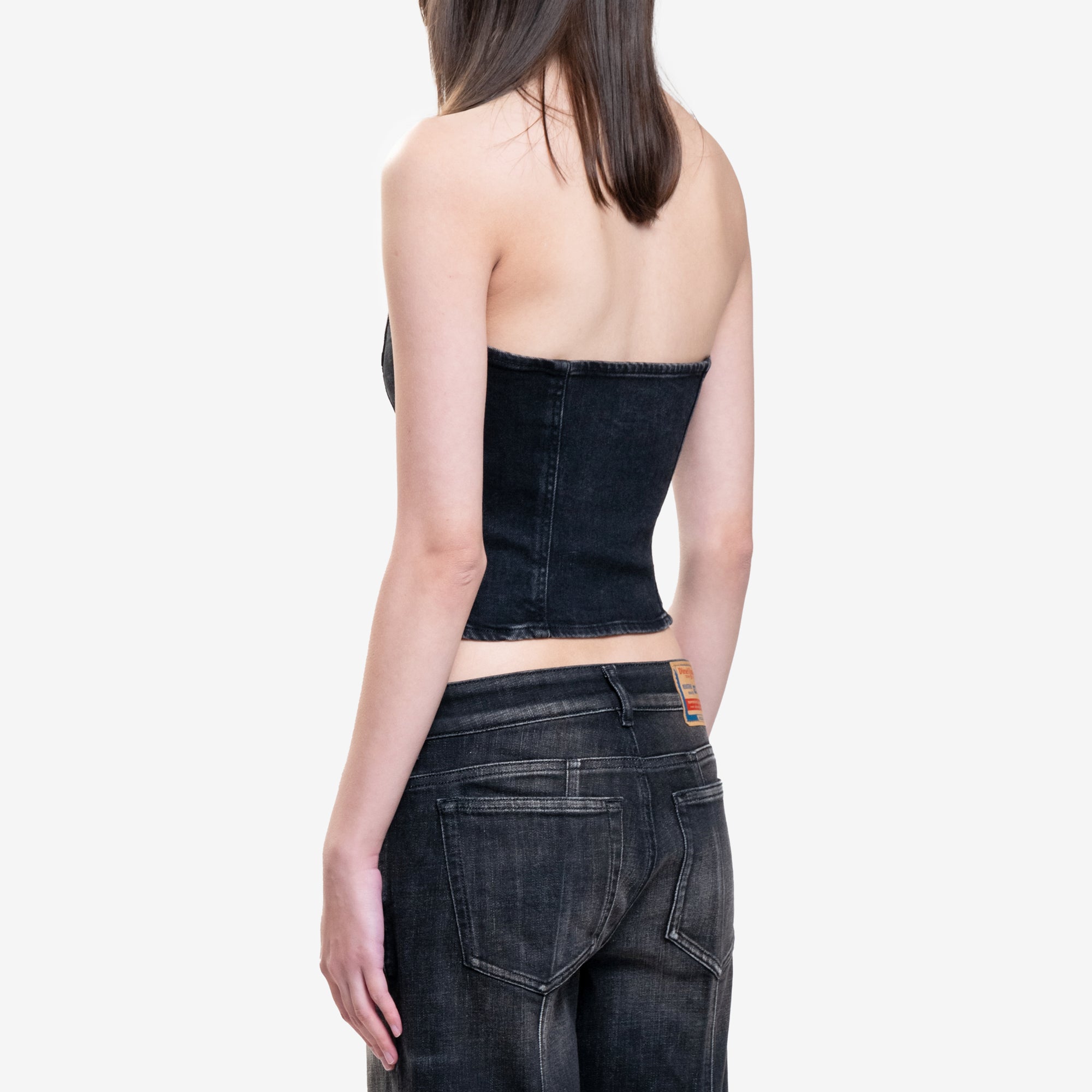 DIESEL Womens Deville Denim Tube Top Black - 4