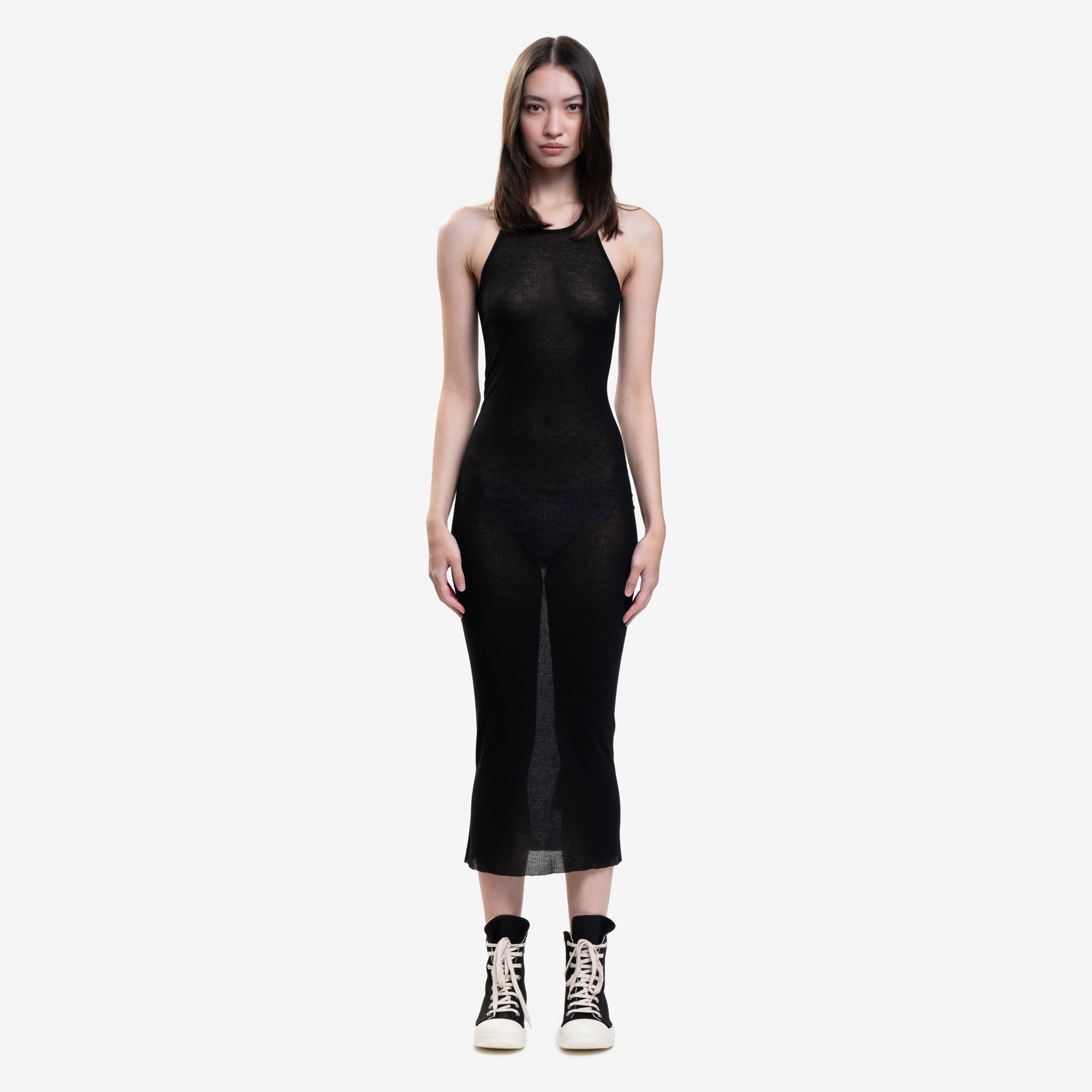 Rick Owens Womens Black Tank Dress Black - 1