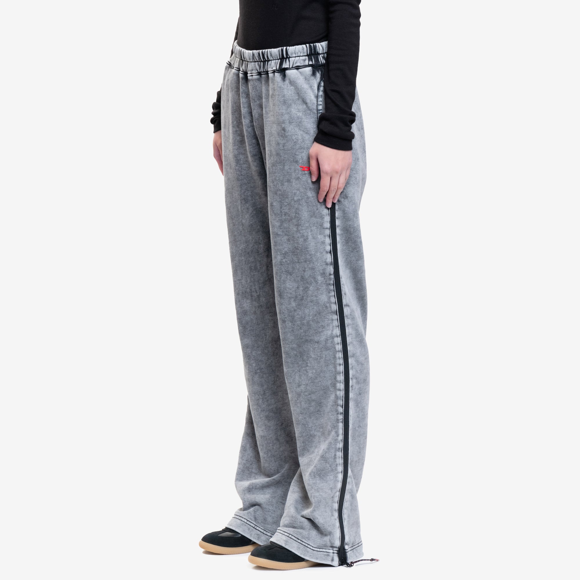DIESEL Womens Delaney Volume Sweat Jeans Black - 3