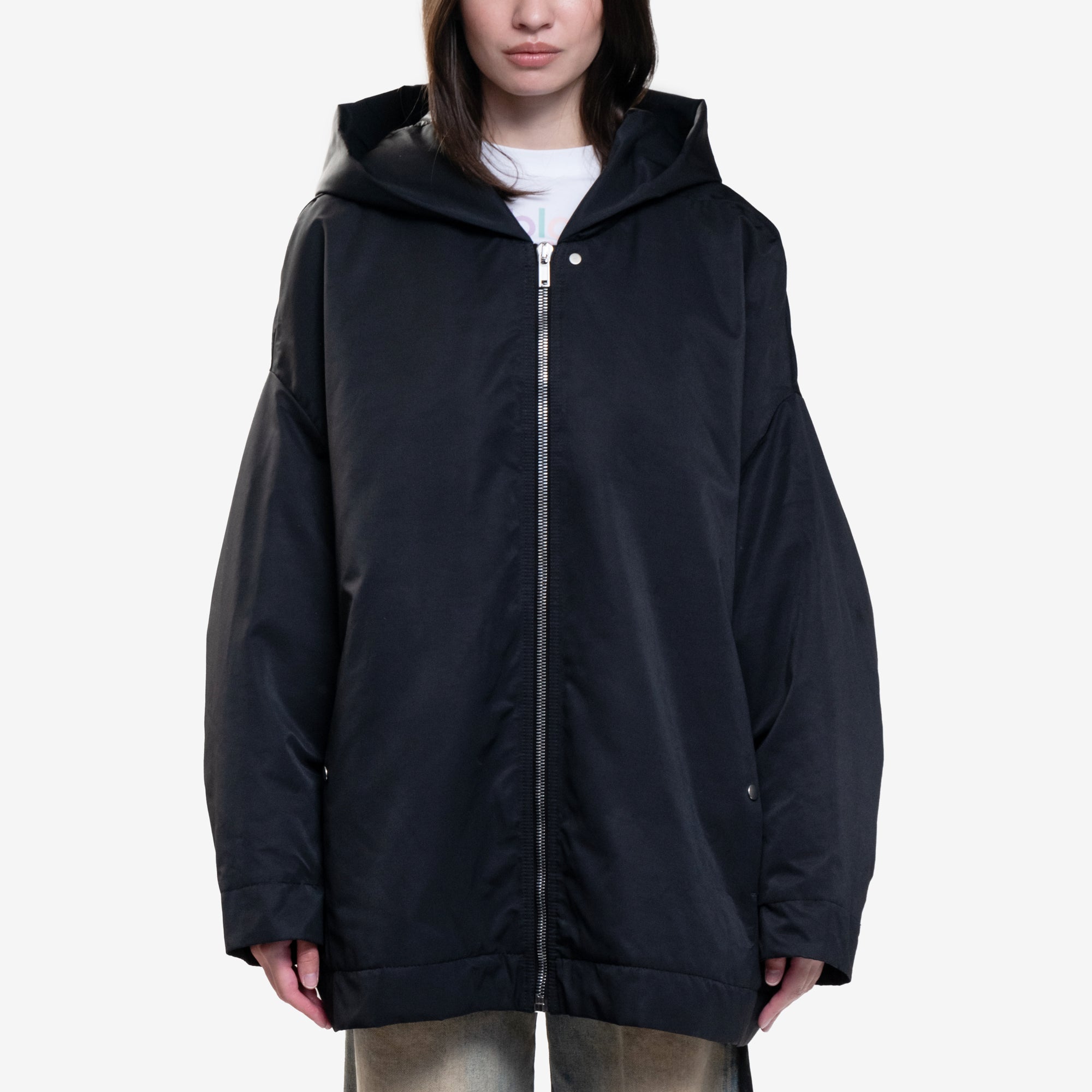 Rick Owens DRKSHDW Unisex Hooded Peter Jacket Black - 1