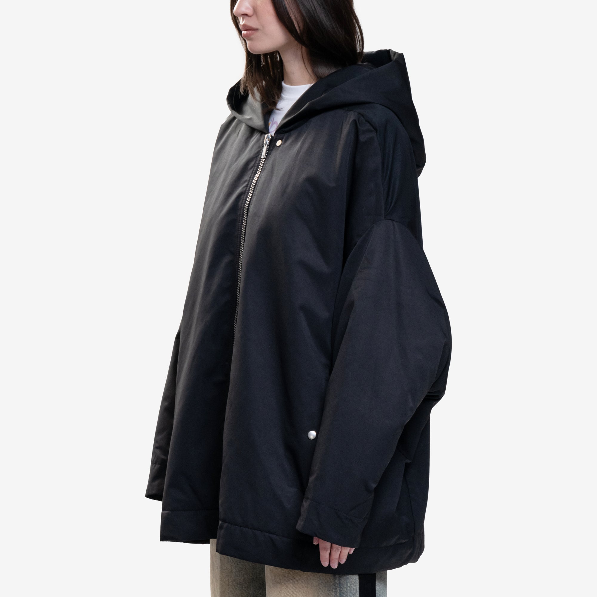 Rick Owens DRKSHDW Unisex Hooded Peter Jacket Black - 3