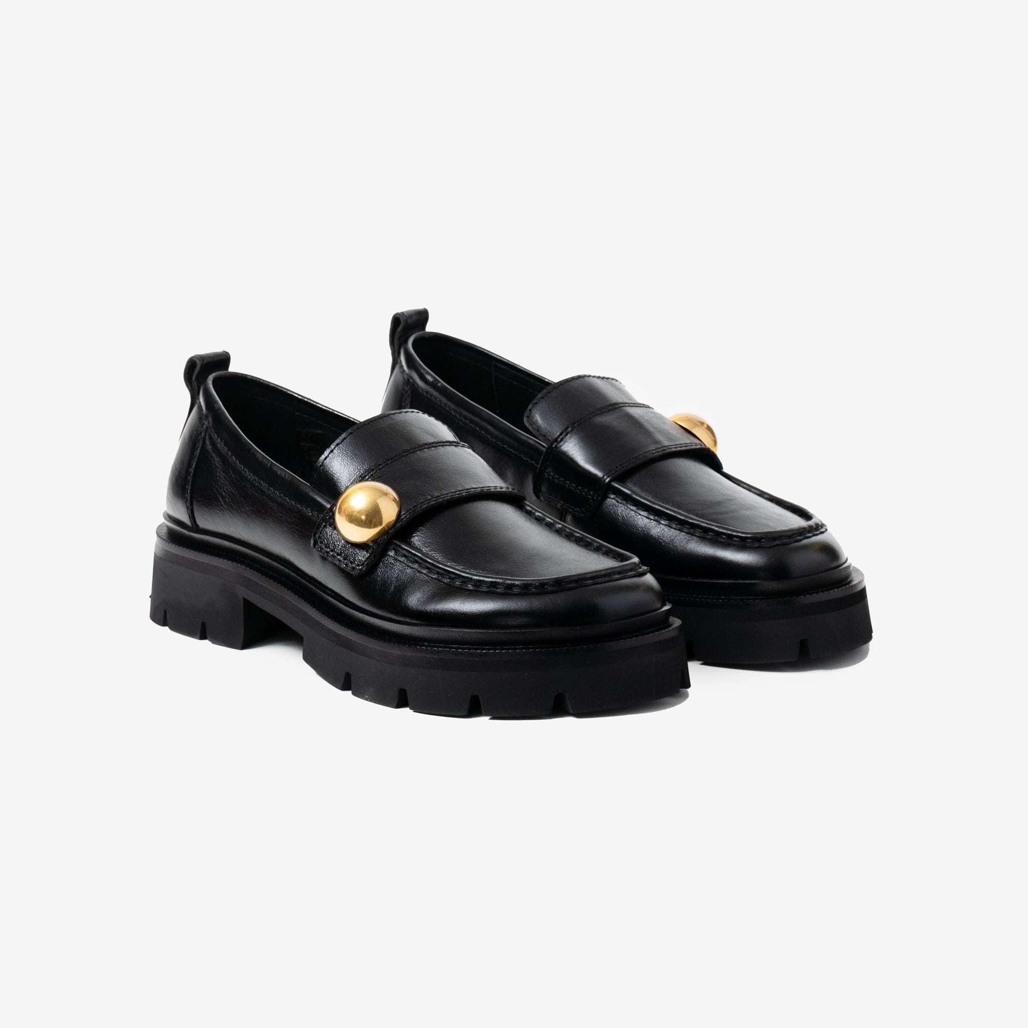 AMI Embellished Loafers Black - 1
