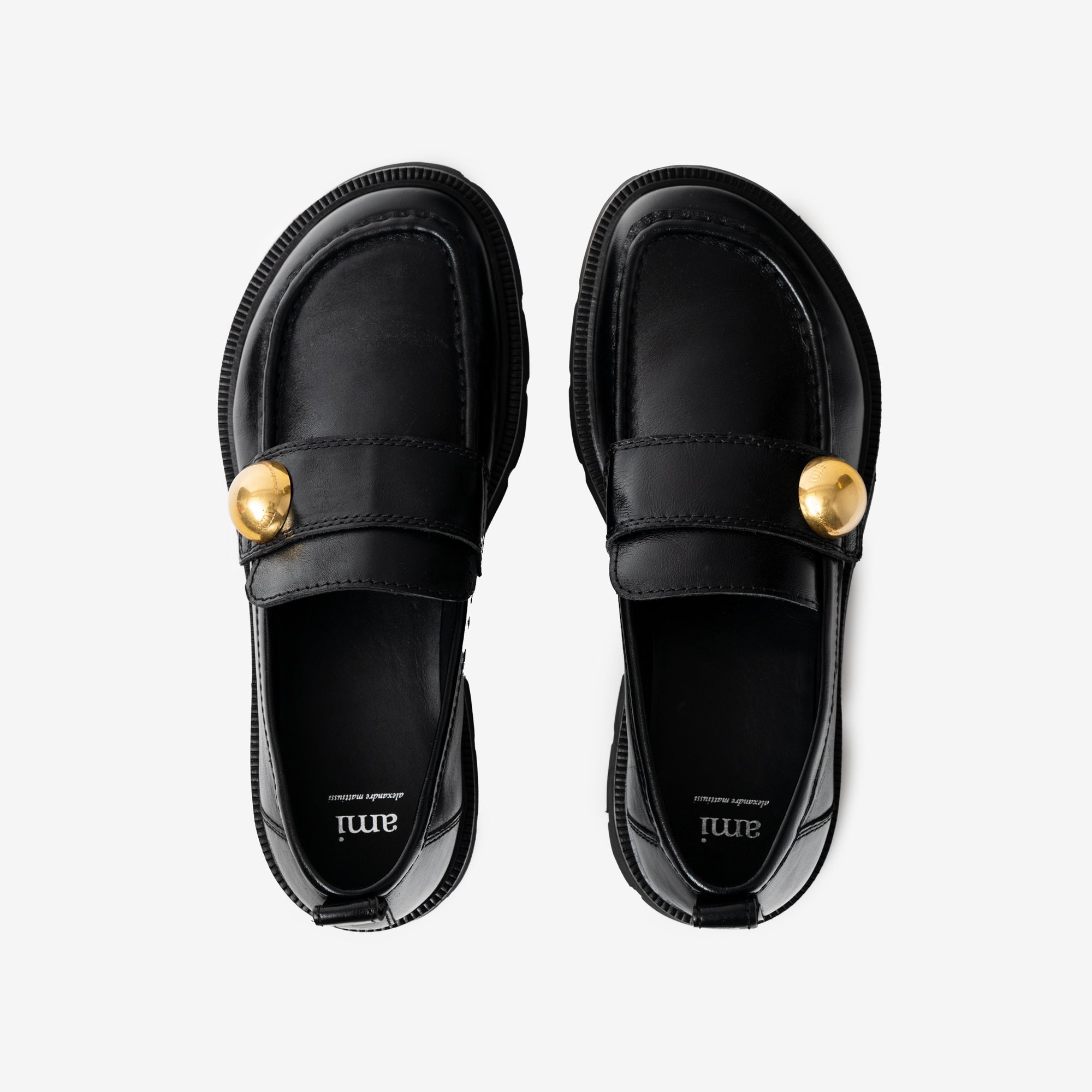 AMI Embellished Loafers Black - 6