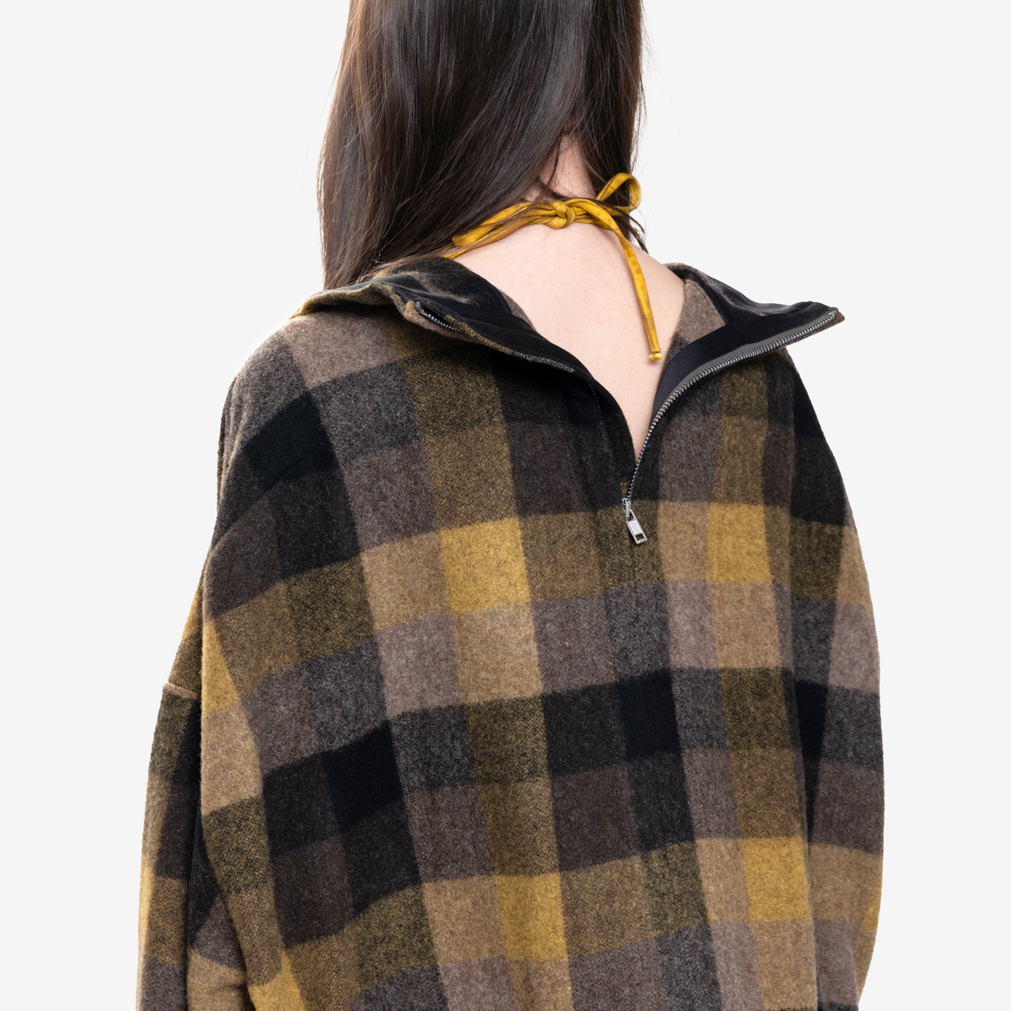 Rick Owens Womens Sail Jacket Honey Plaid - 6